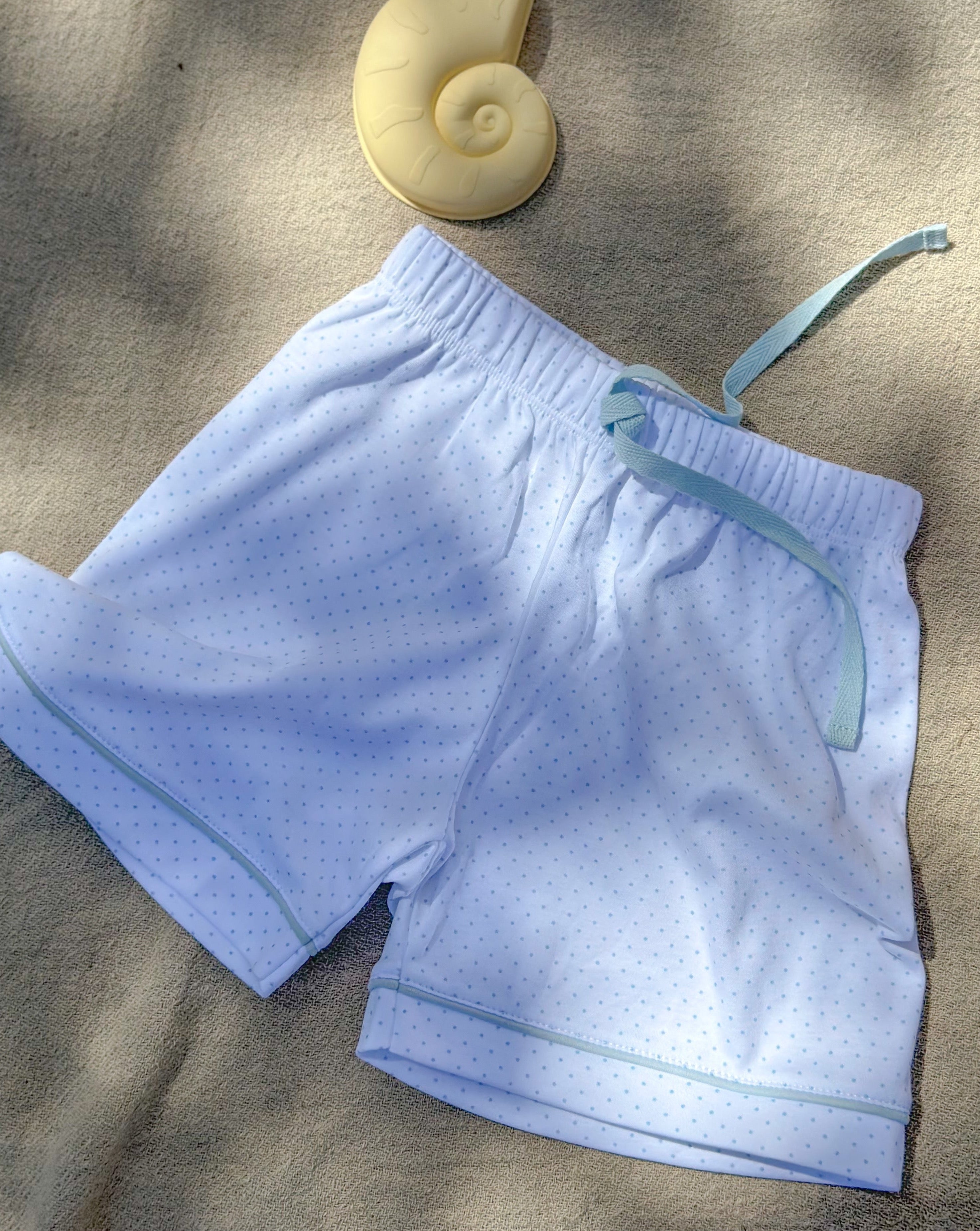 Pyjama court à pois bleus pour enfants