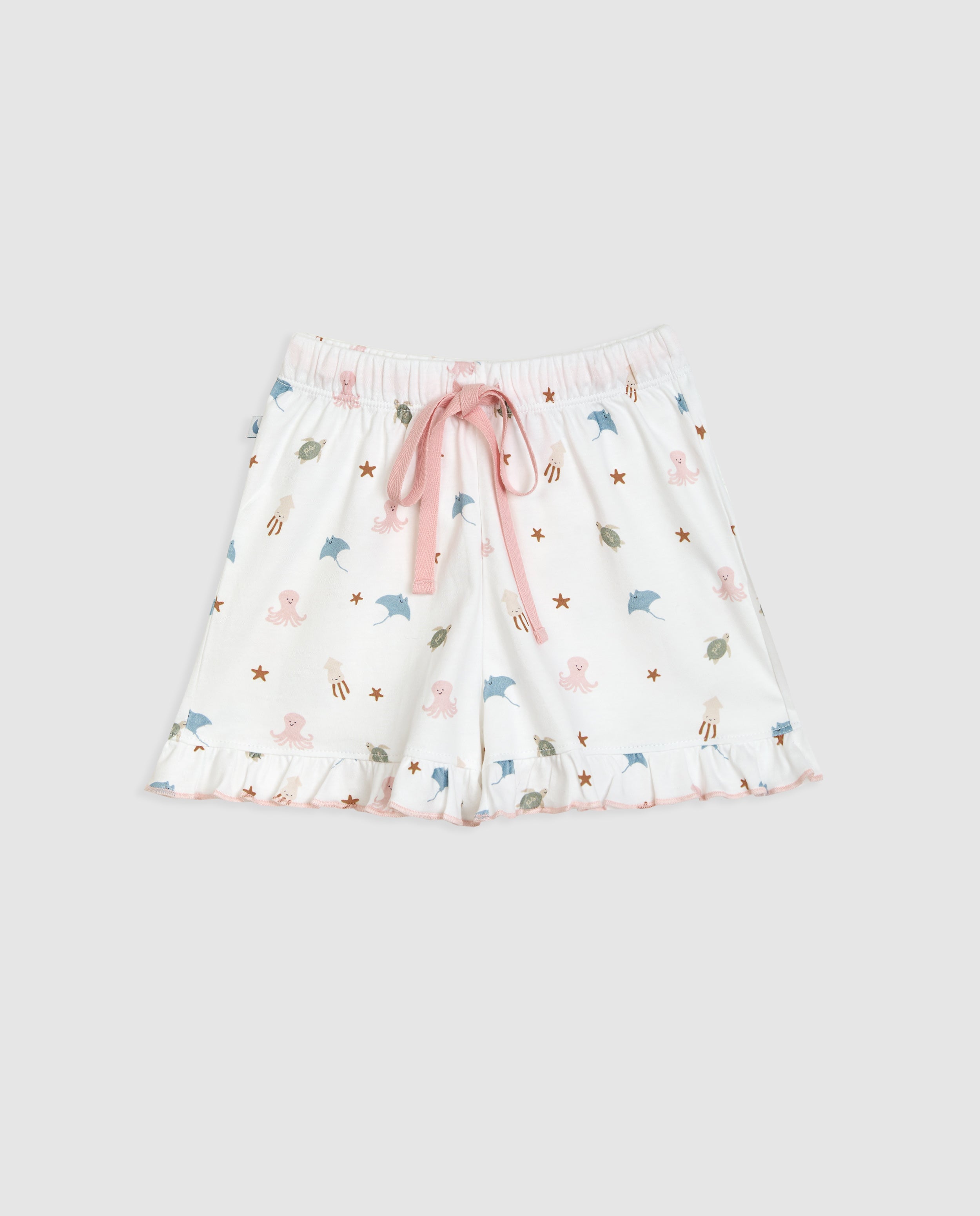 Kids Ocean Ruffle Short Pajamas