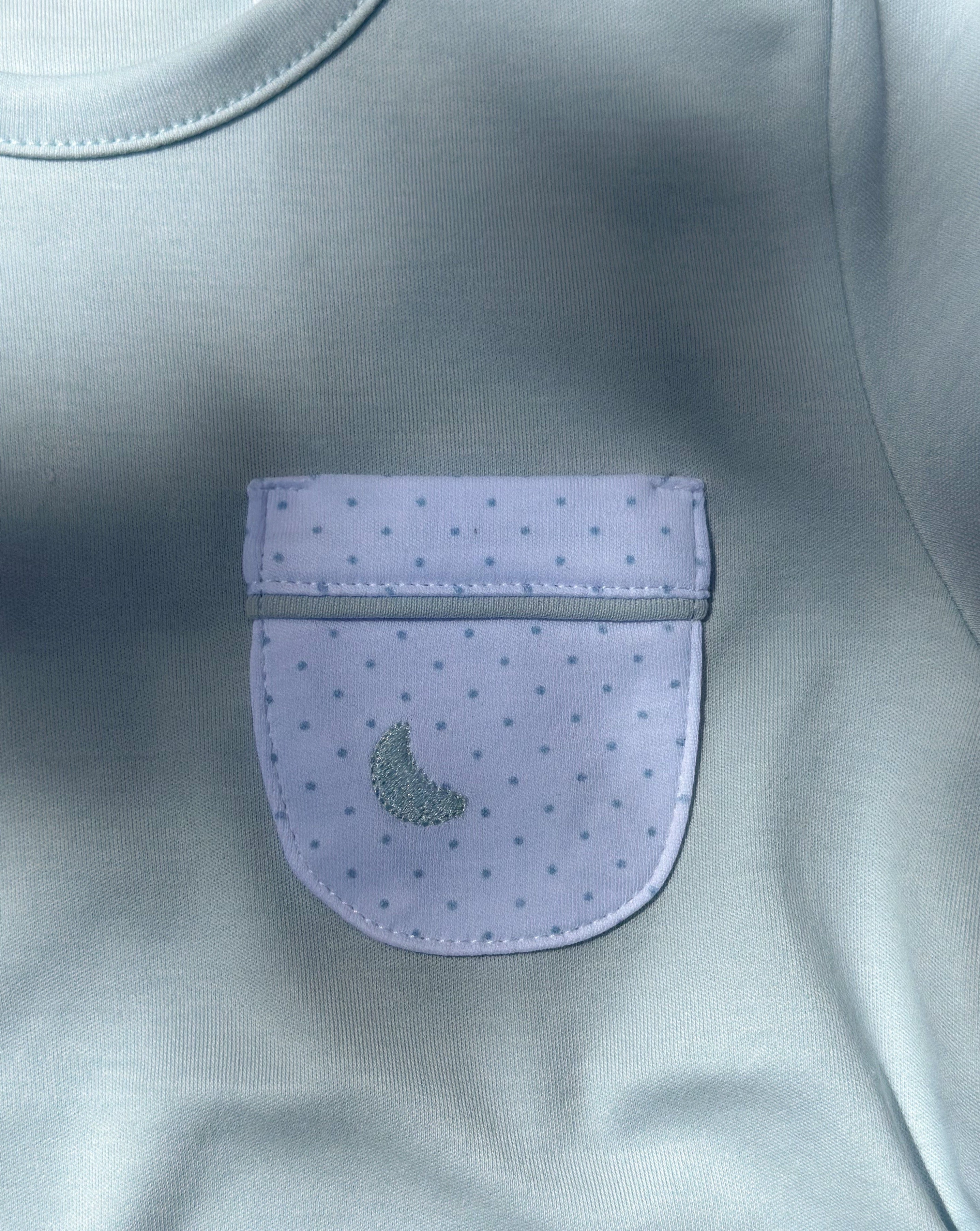 Pyjama court à pois bleus pour enfants