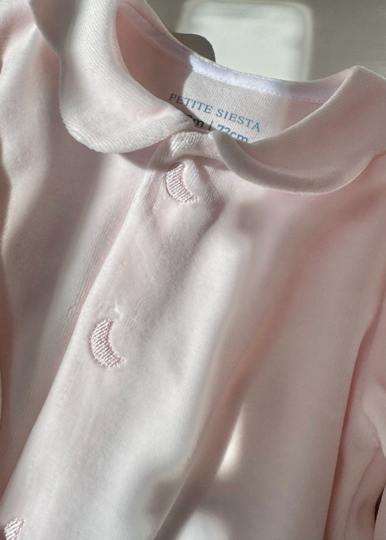 Pink Velour Baby Pajamas