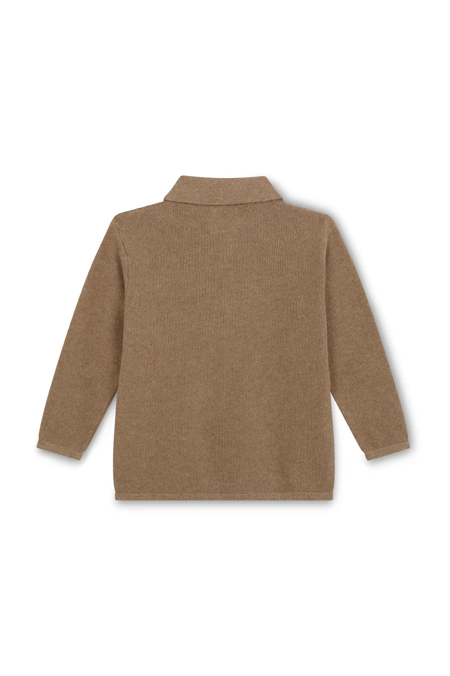 Light Mocha Pique Long Sleeve Polo