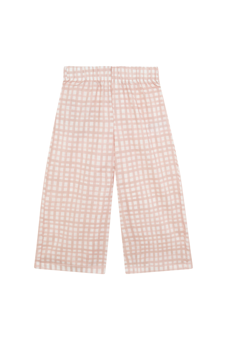 Long Pants for Girls in Pink Vichy & Flowers