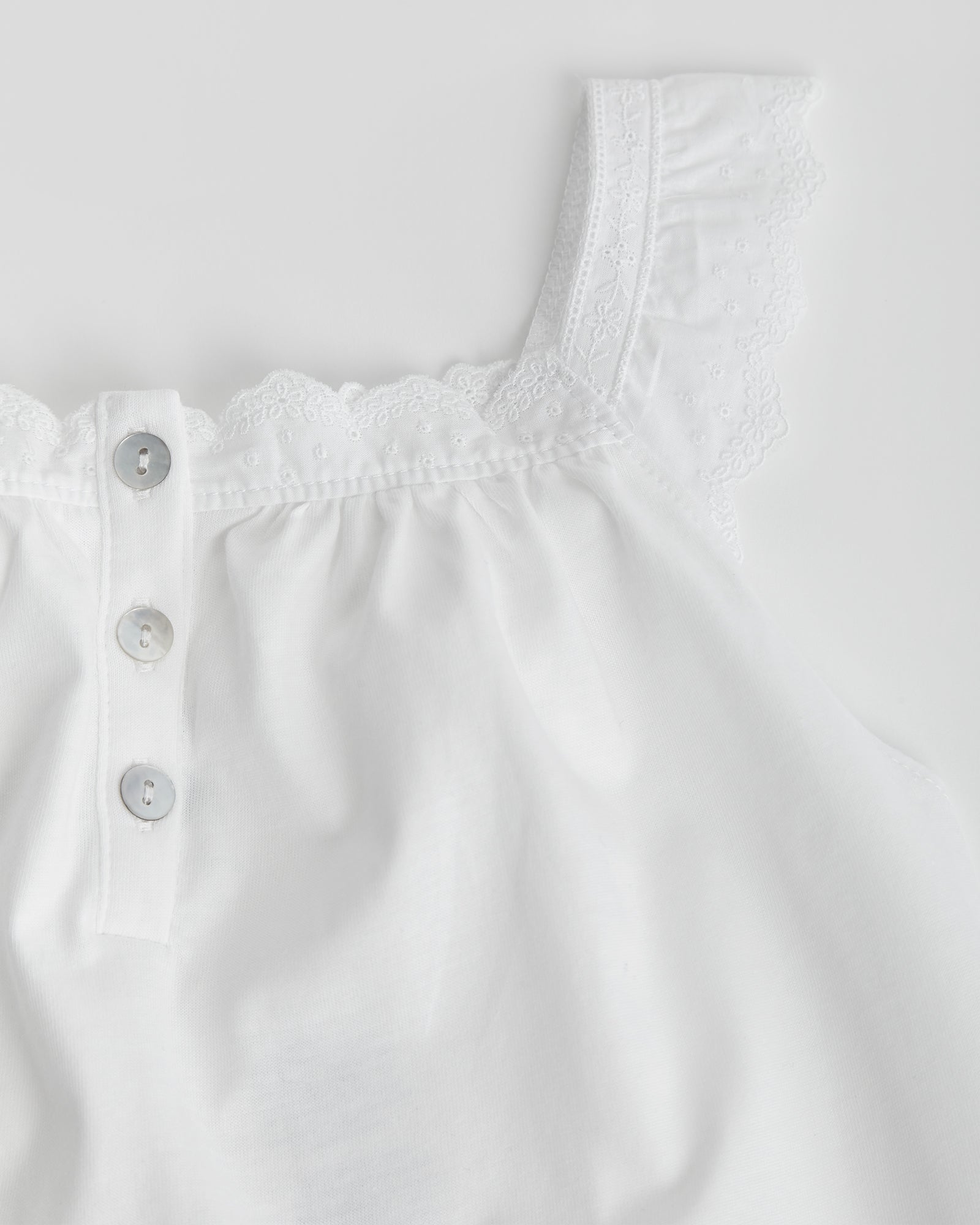 Kids Nightgown with White Embroidered Strip