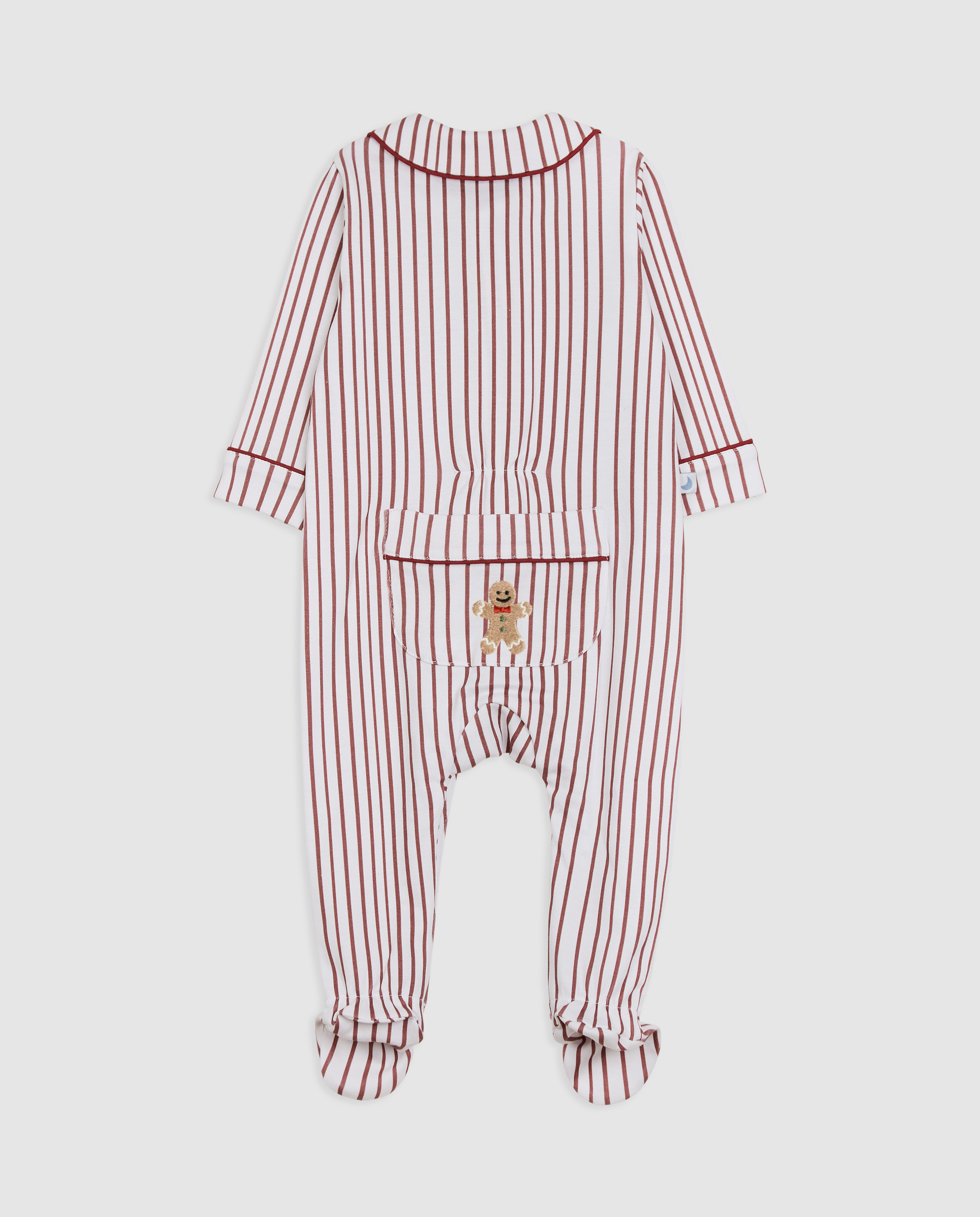 Pyjama bébé rayé bordeaux