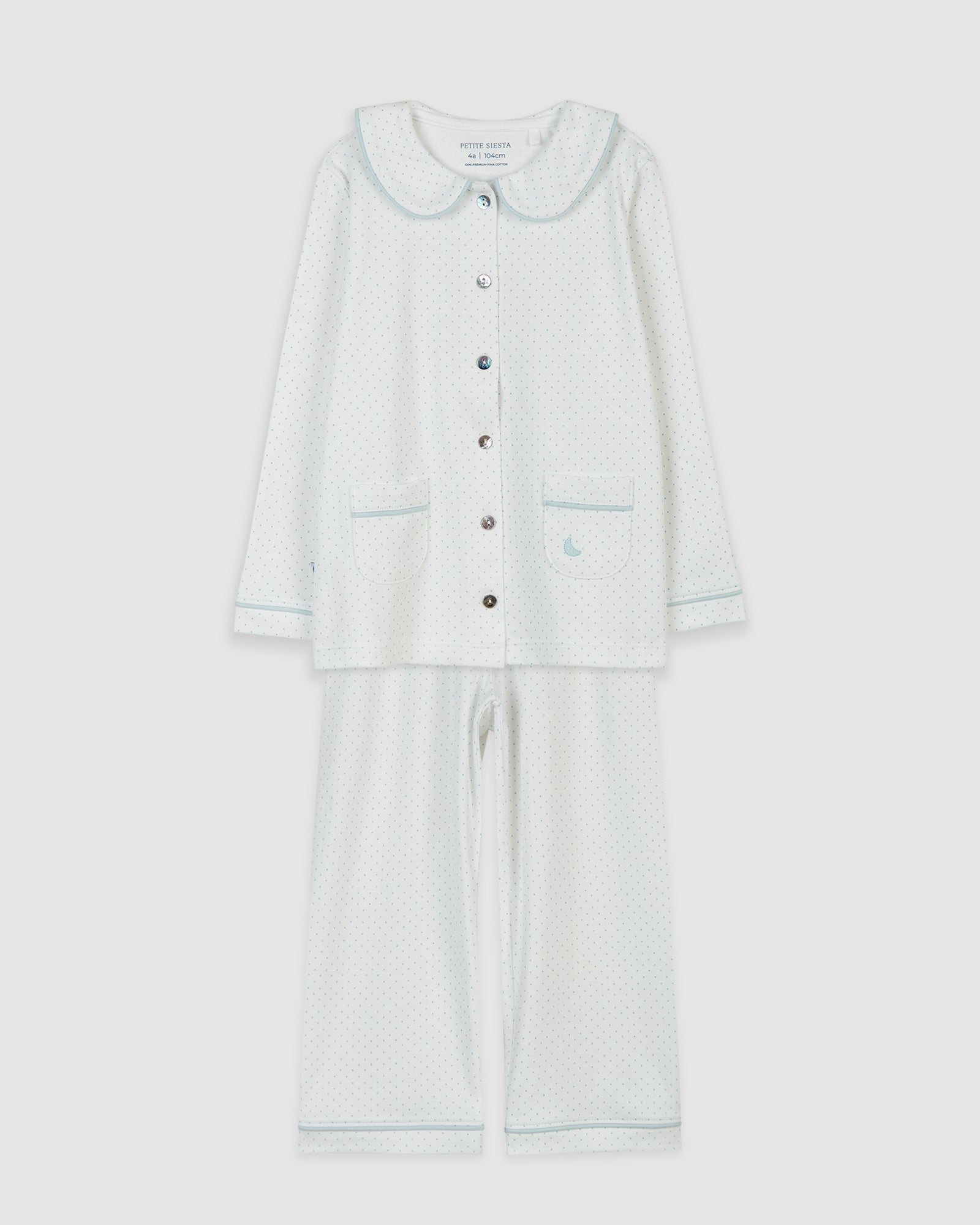 Kids Blue Dot Shirt Pajamas