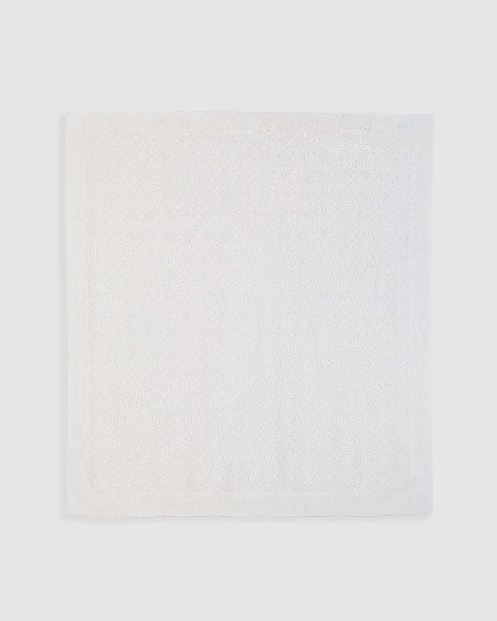 Perlé Cotton Eco White Blanket