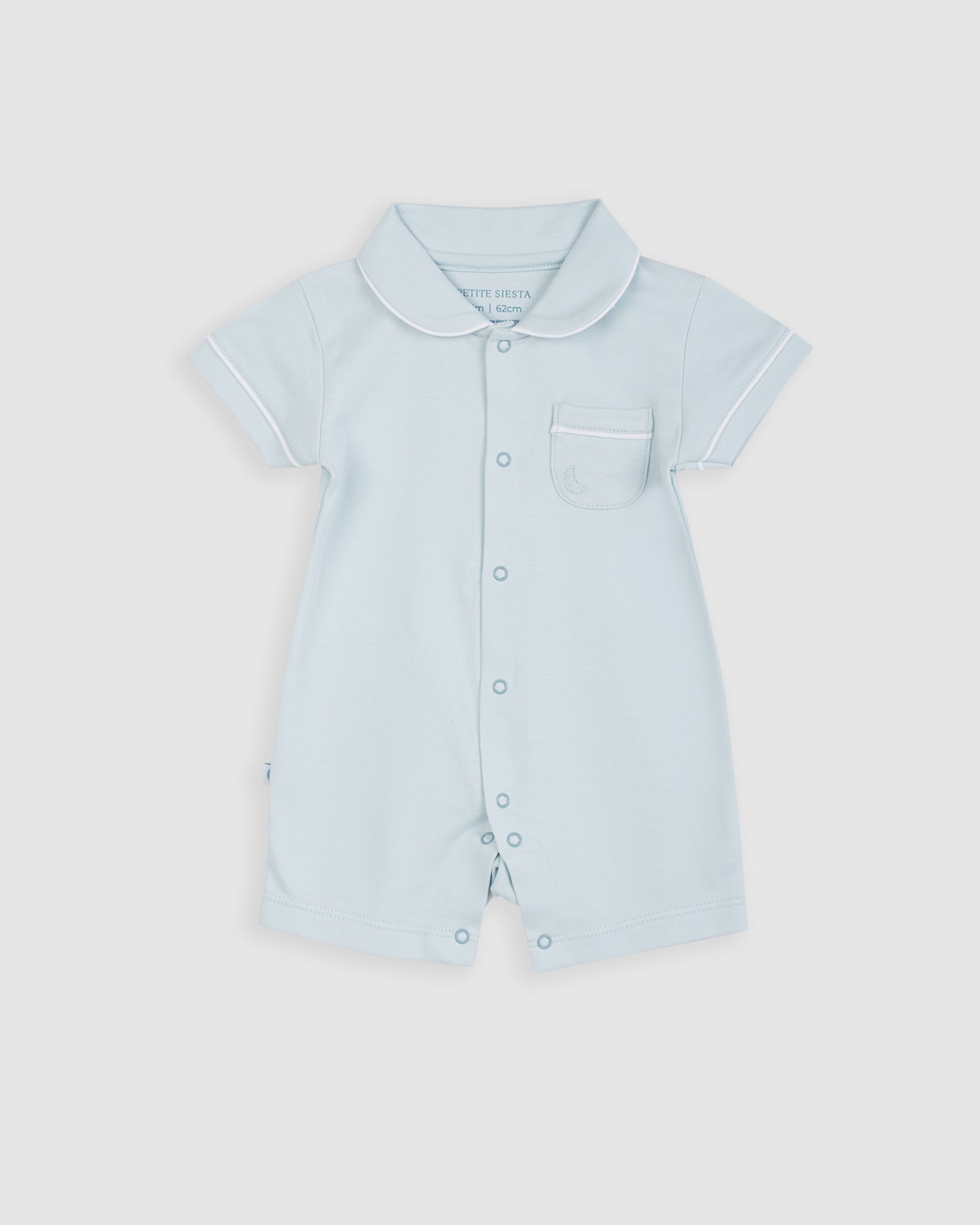 Pyjama bébé chemise courte bleue
