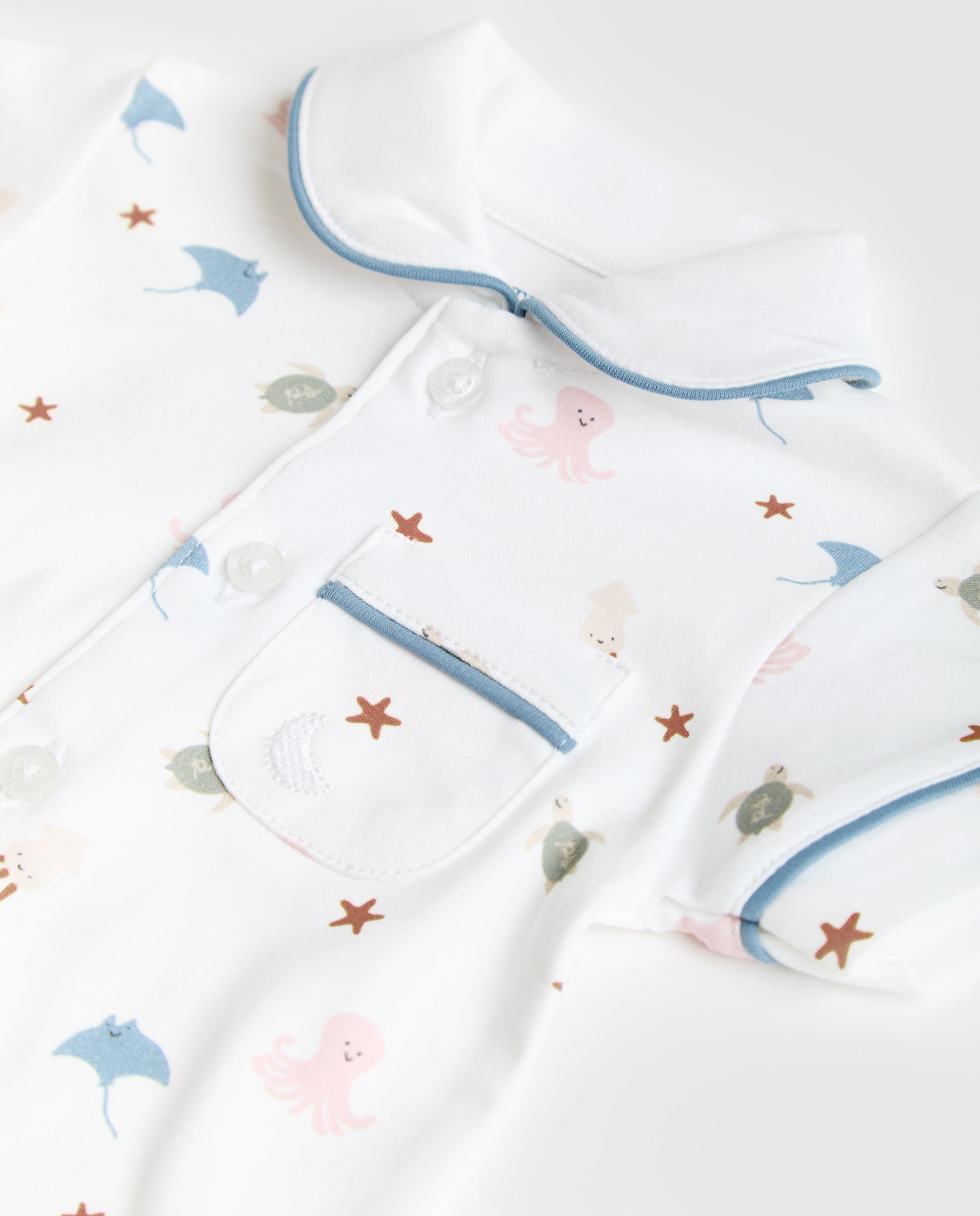 Ocean Short Baby Shirt Pajamas