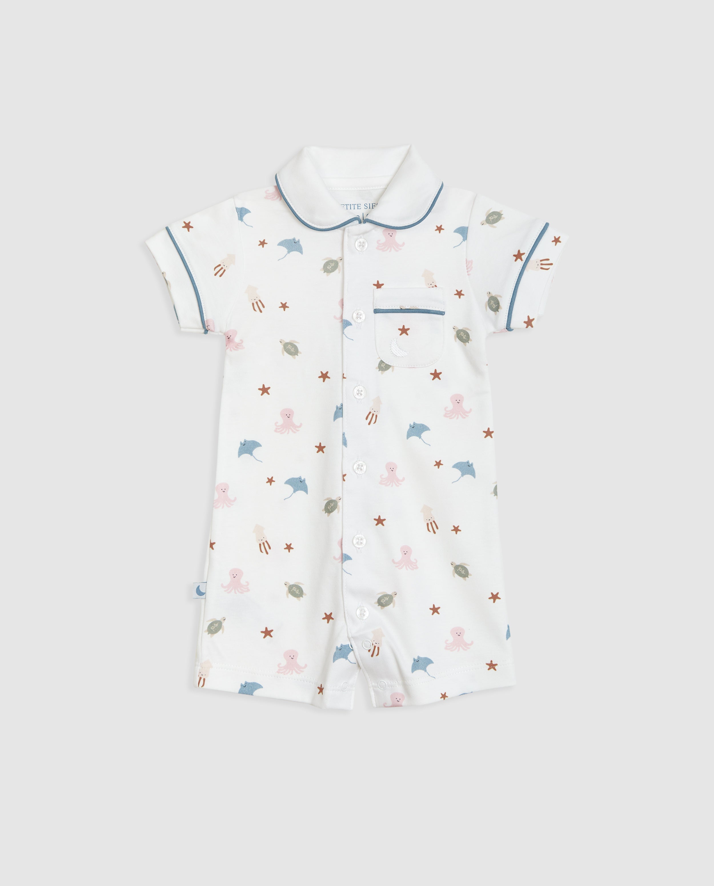 Ocean Short Baby Shirt Pajamas