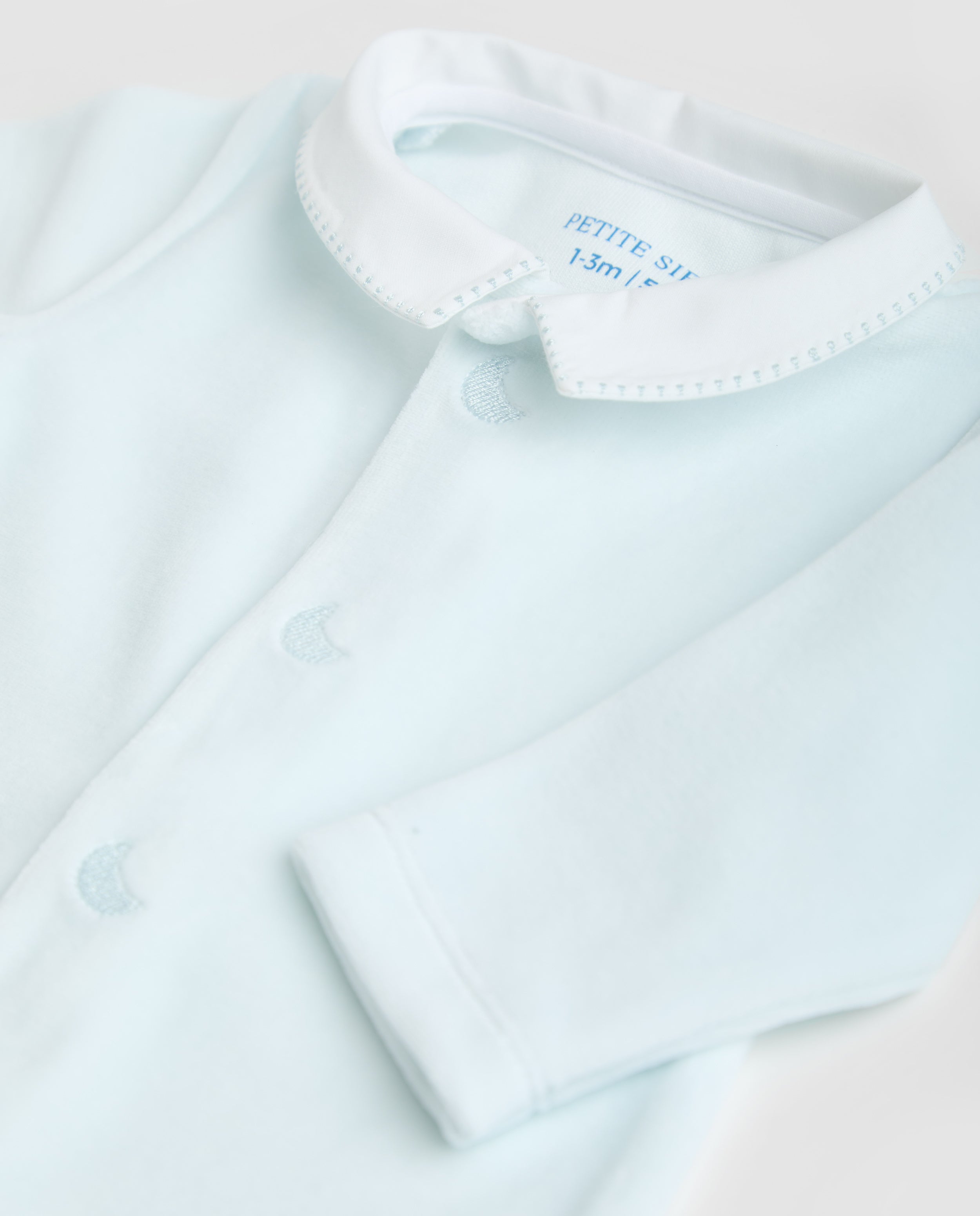 Pyjama bébé en velours bleu