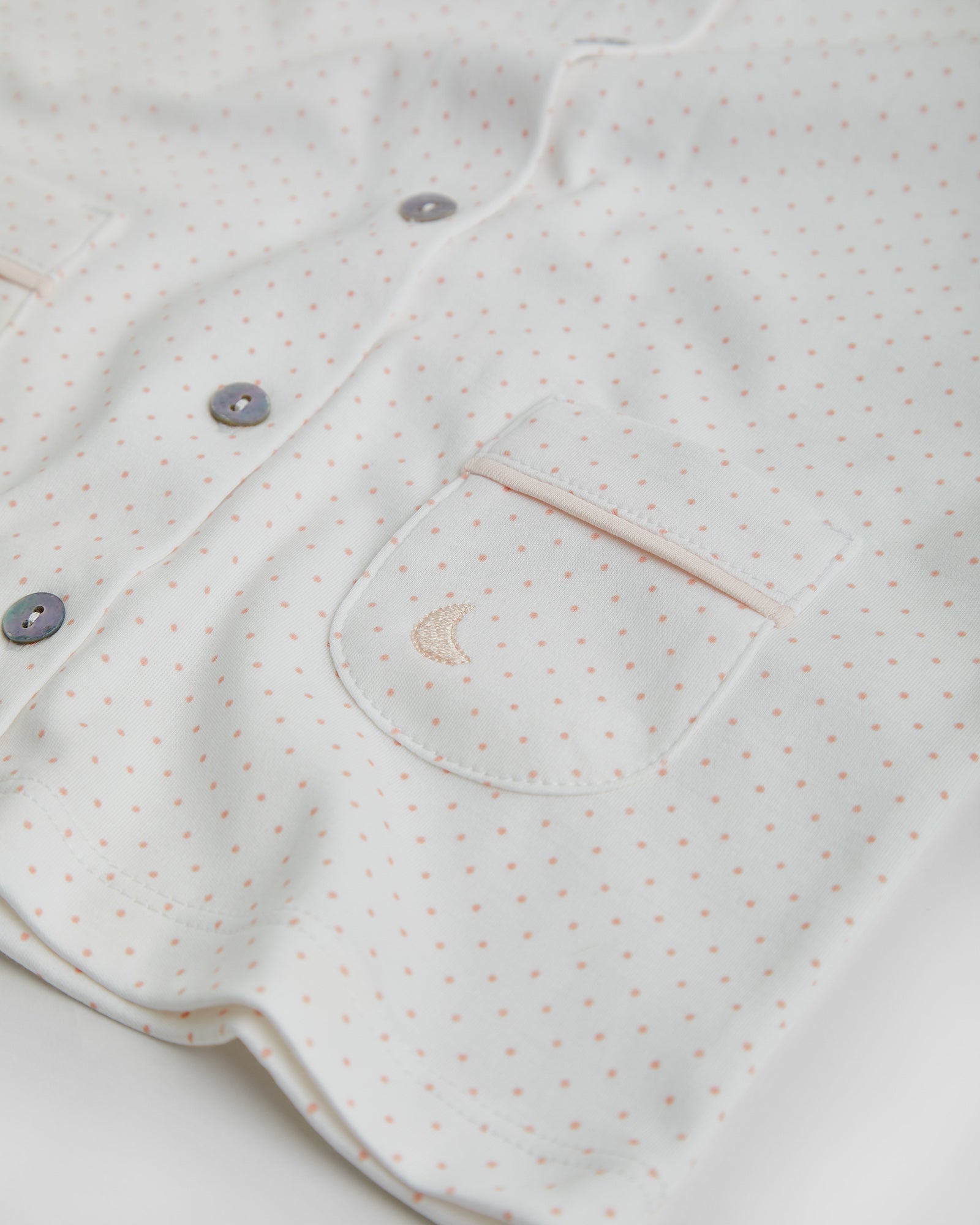 Pink Dotted Kids Shirt Pajamas