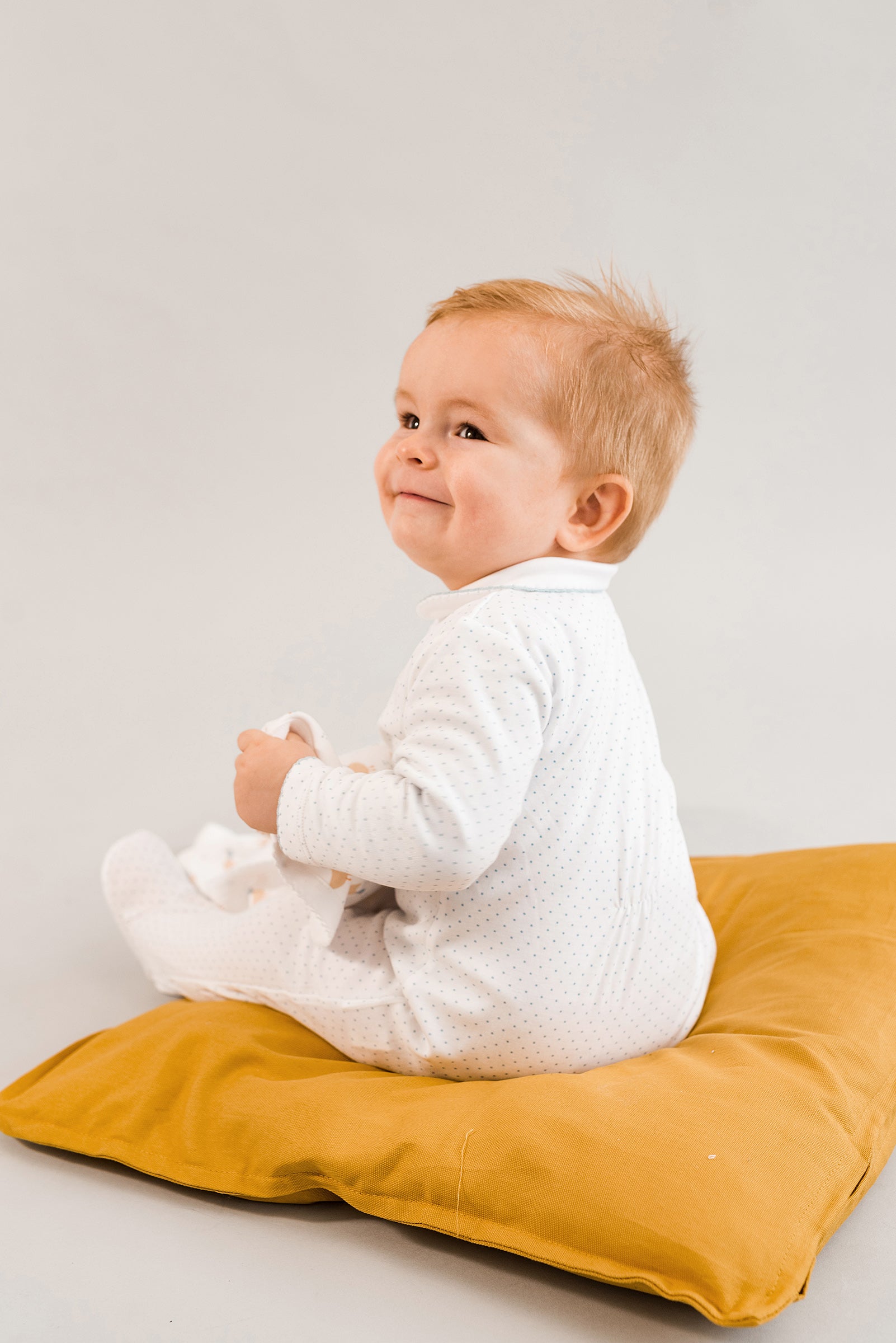 Blue Dot Baby Pajamas