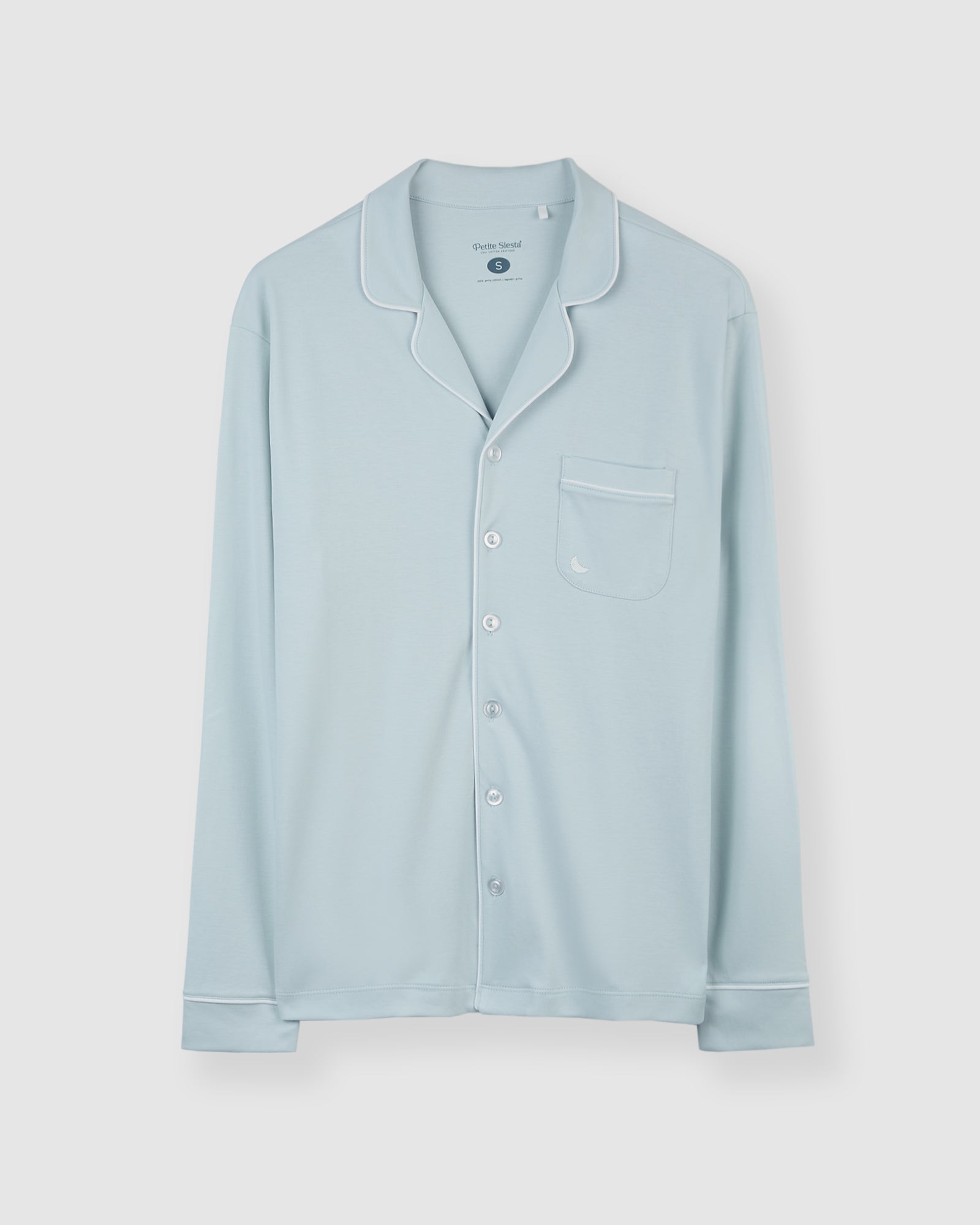 Pyjama chemise bleue pour homme