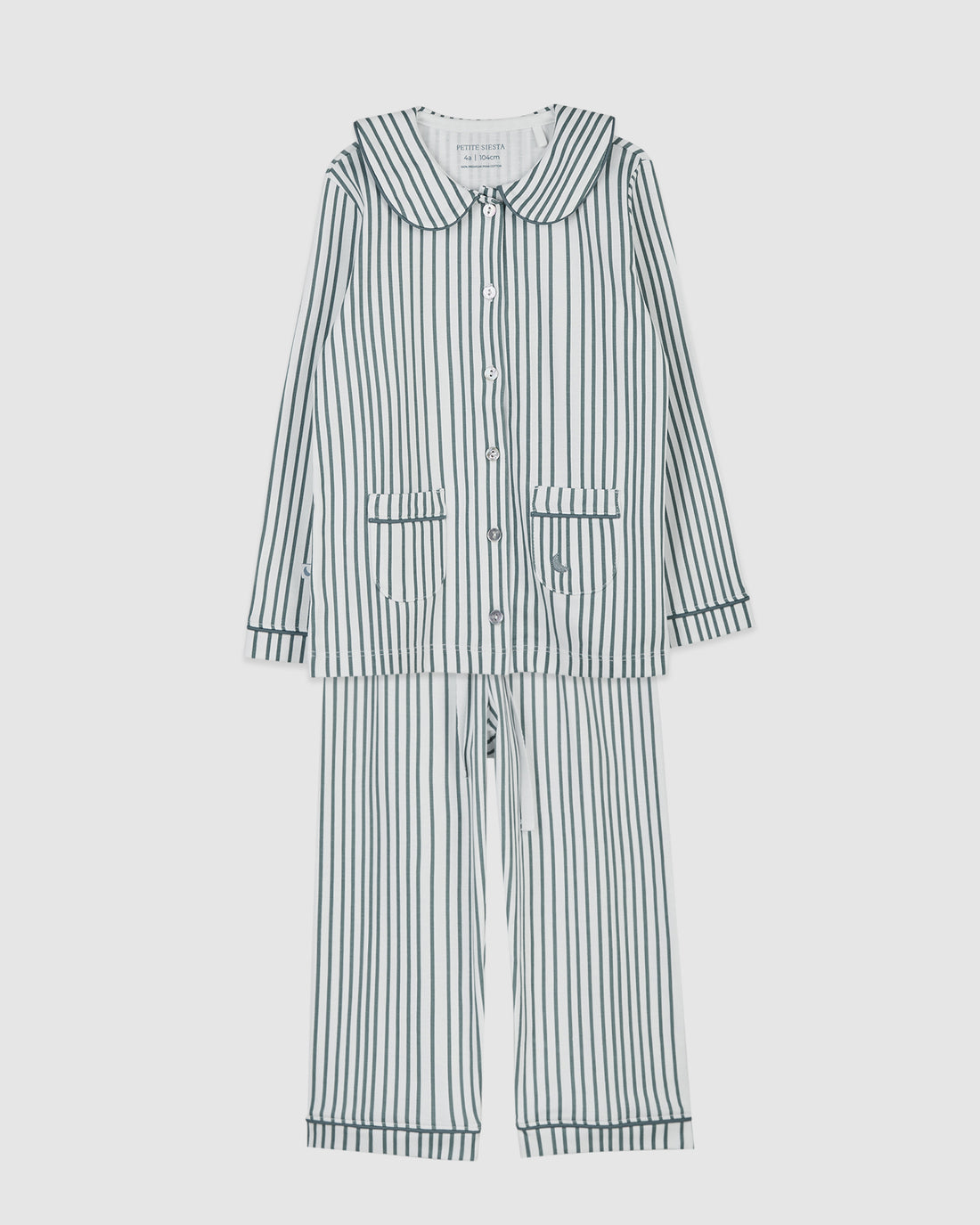 Kids Deep Blue Striped Shirt Pyjamas