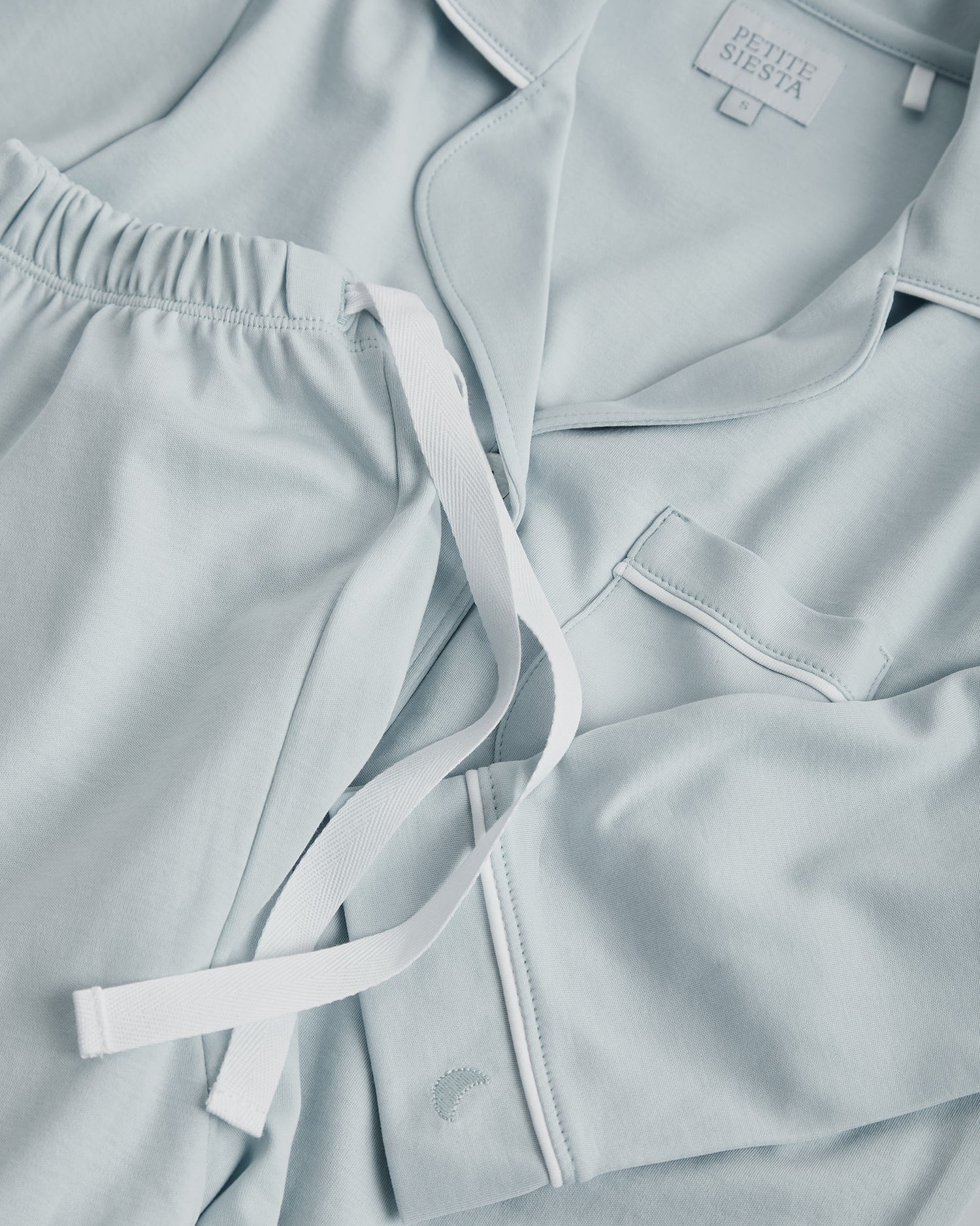 Pyjama chemise bleue pour femme
