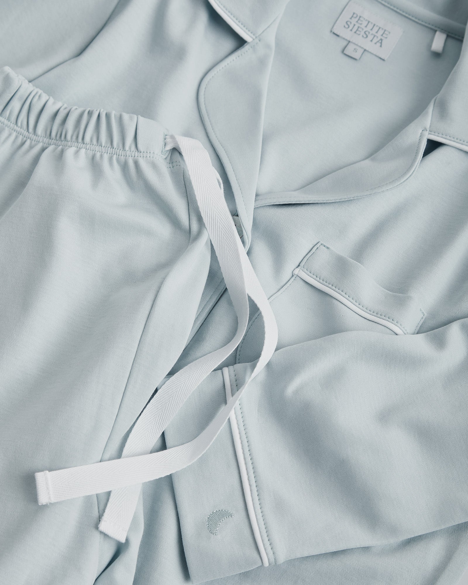 Pyjama chemise bleue pour femme