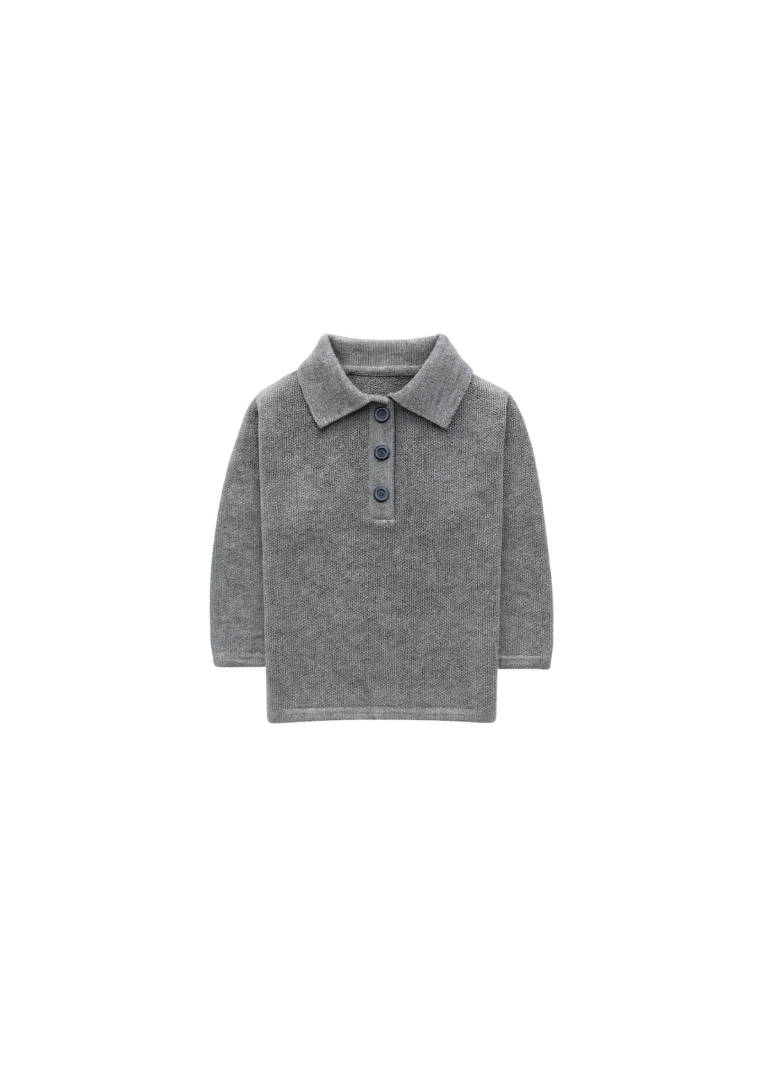 Polo Lana Gris Oscuro