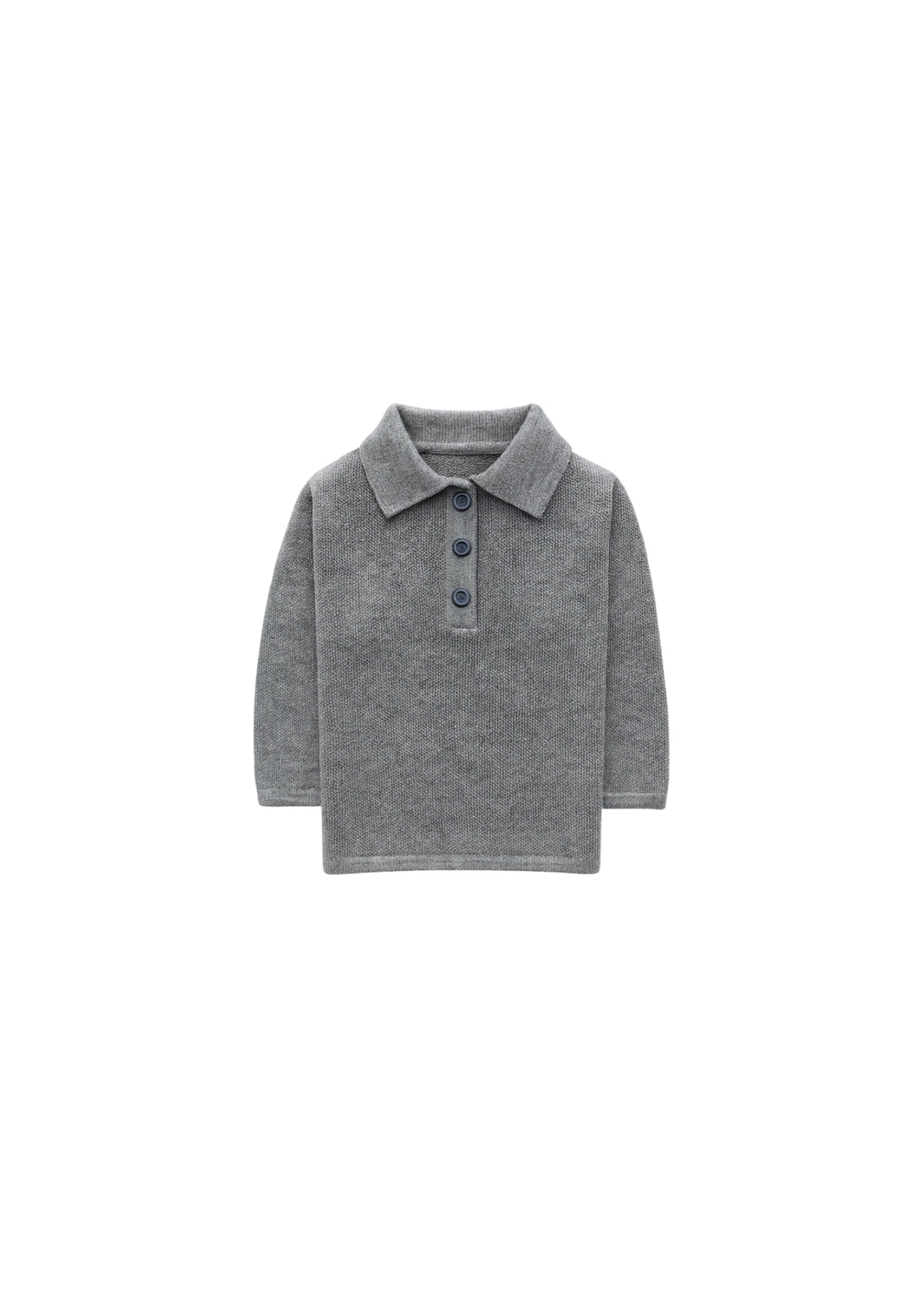 Polo Lana Gris Oscuro