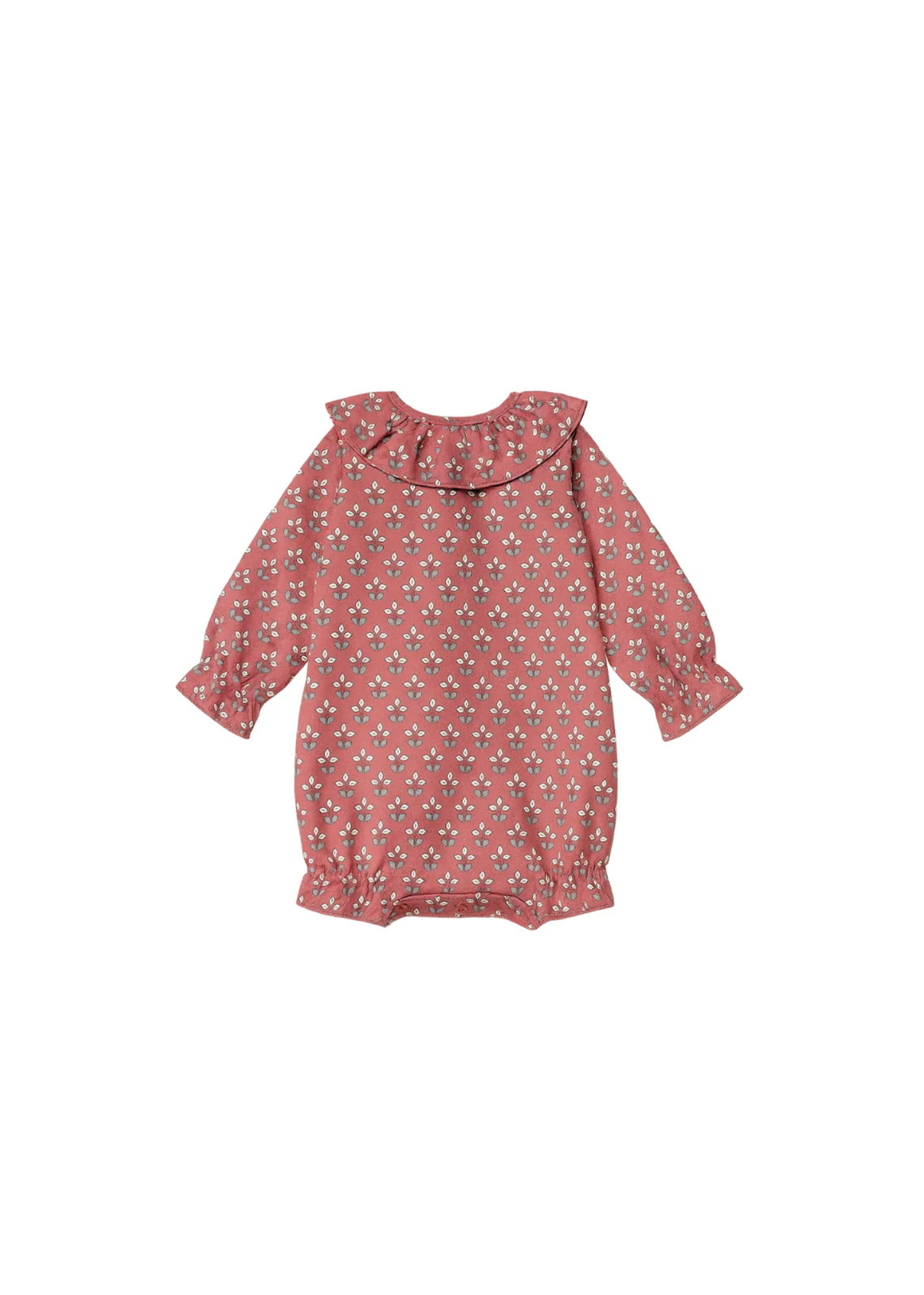 Pelele Cuello Grande Rosa Flores Blancas