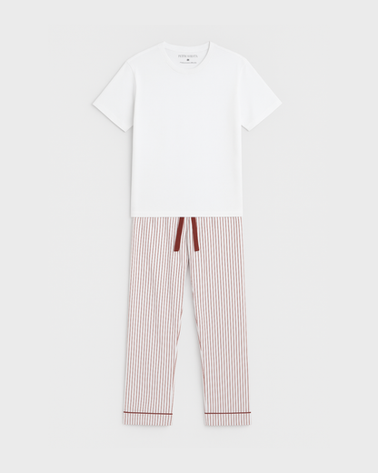 Pijama Hombre Rayas Burgundy