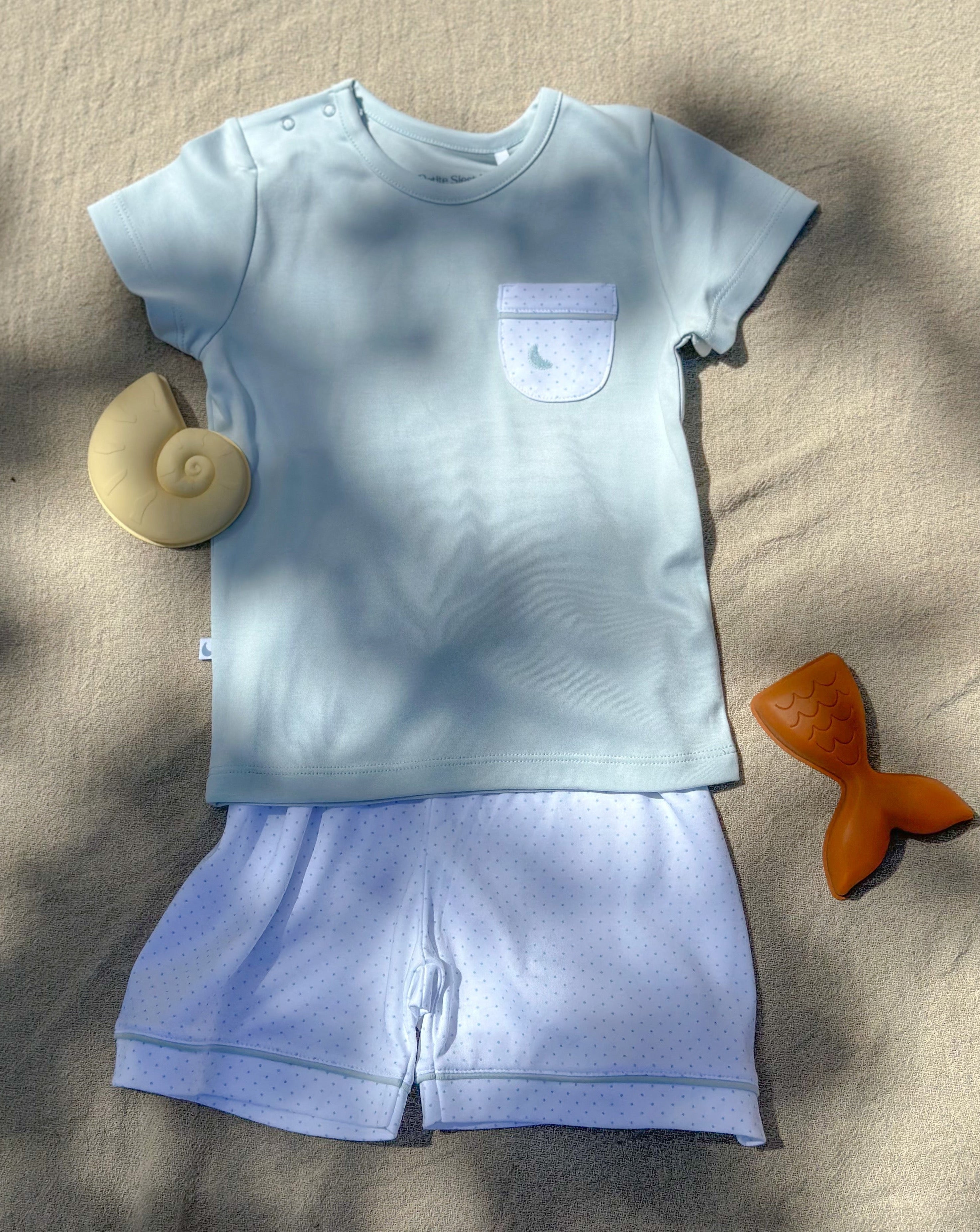 Pijama Kids Puntos Azules Corto