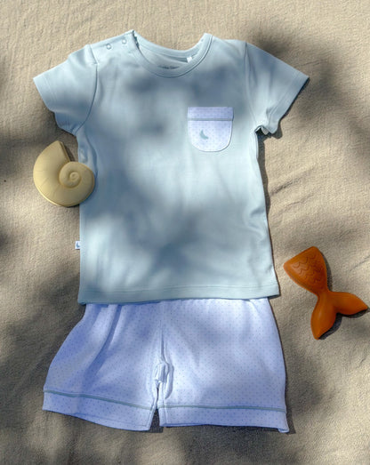 Pijama Kids Puntos Azules Corto