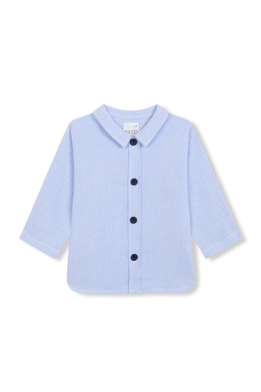 Camisa Cuello Pala Millerighe Azul