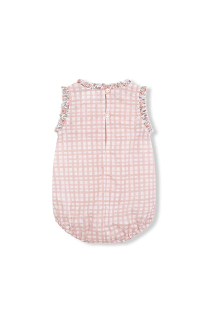 Pink Vichy Romper &amp;amp; Pink Flowers