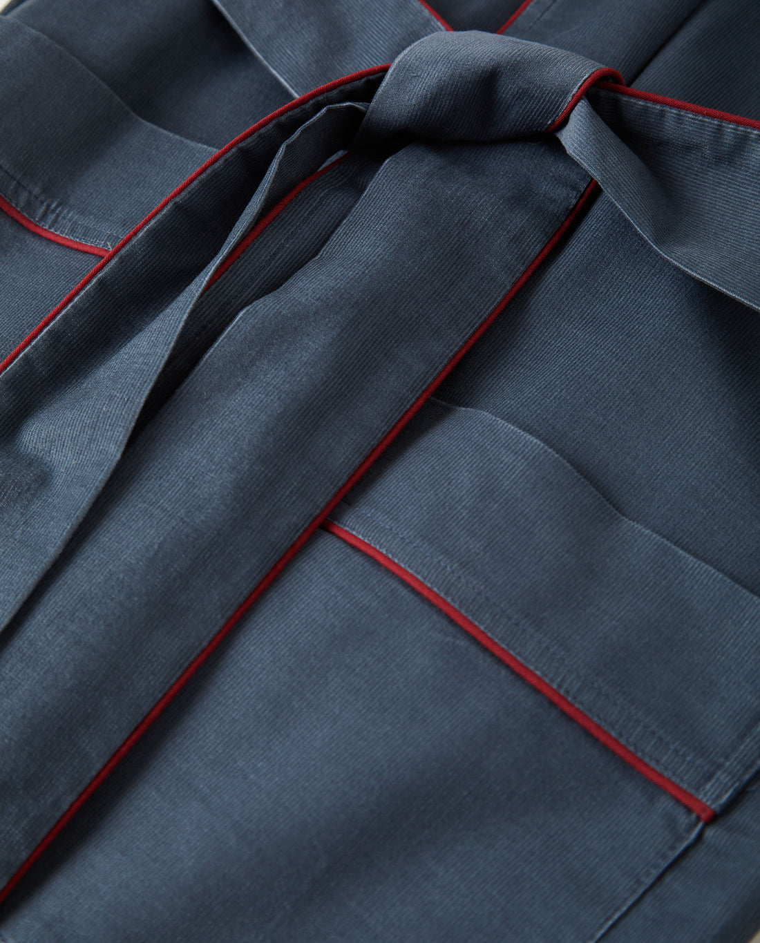 Peignoir homme bleu foncé bordeaux