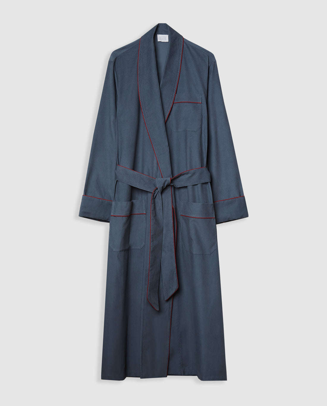 Peignoir homme bleu foncé bordeaux
