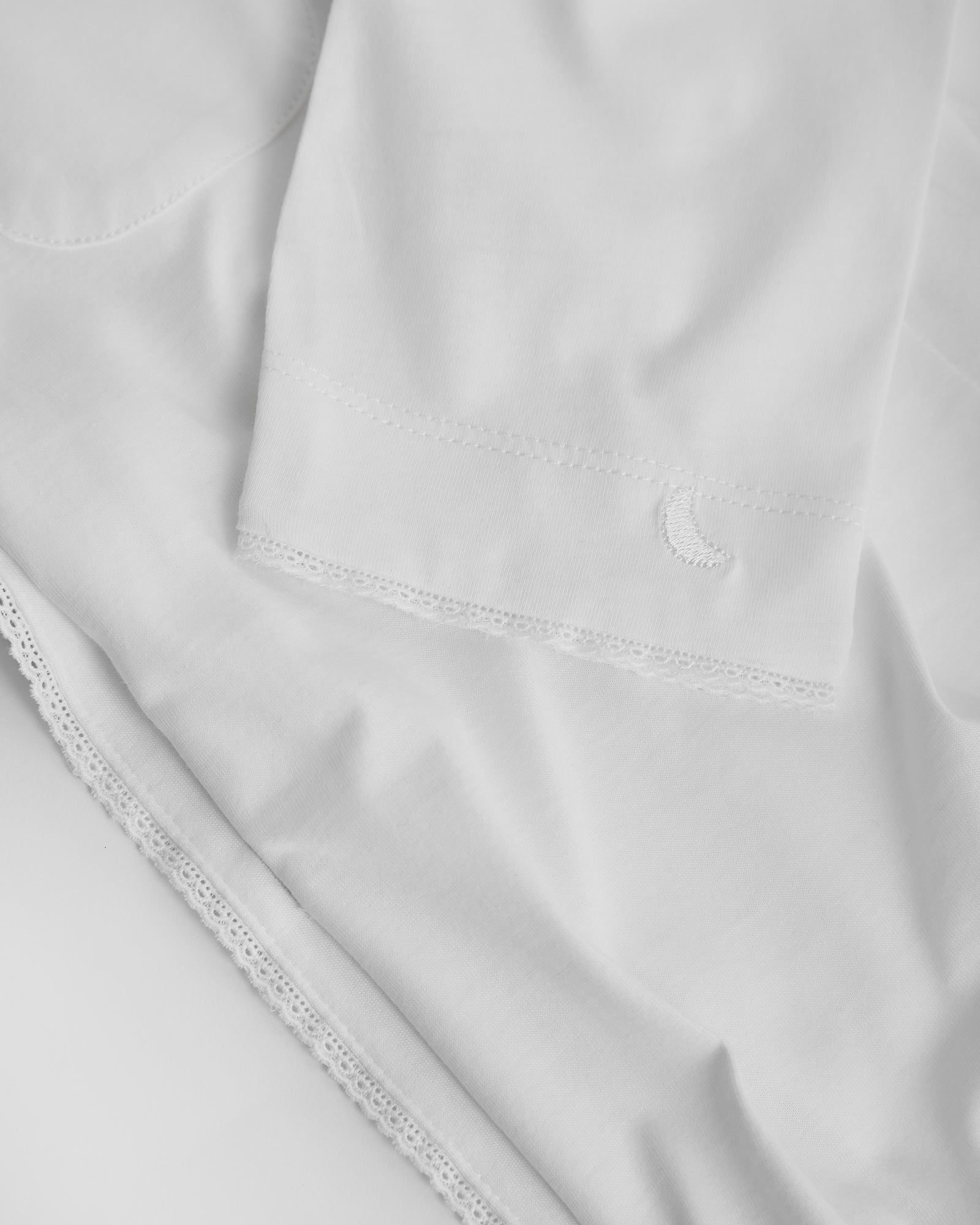 Camisón Mujer Camisero Blanco Tira Bordada