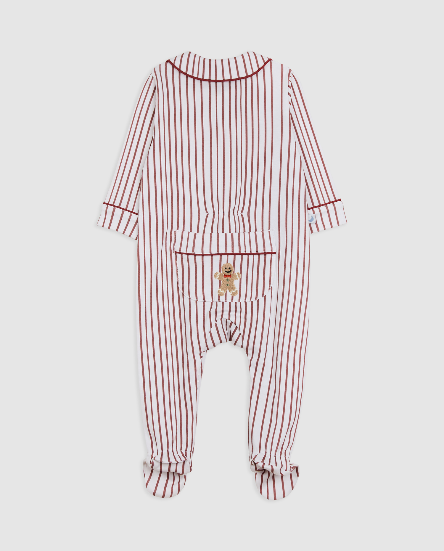 Pyjama bébé rayé bordeaux