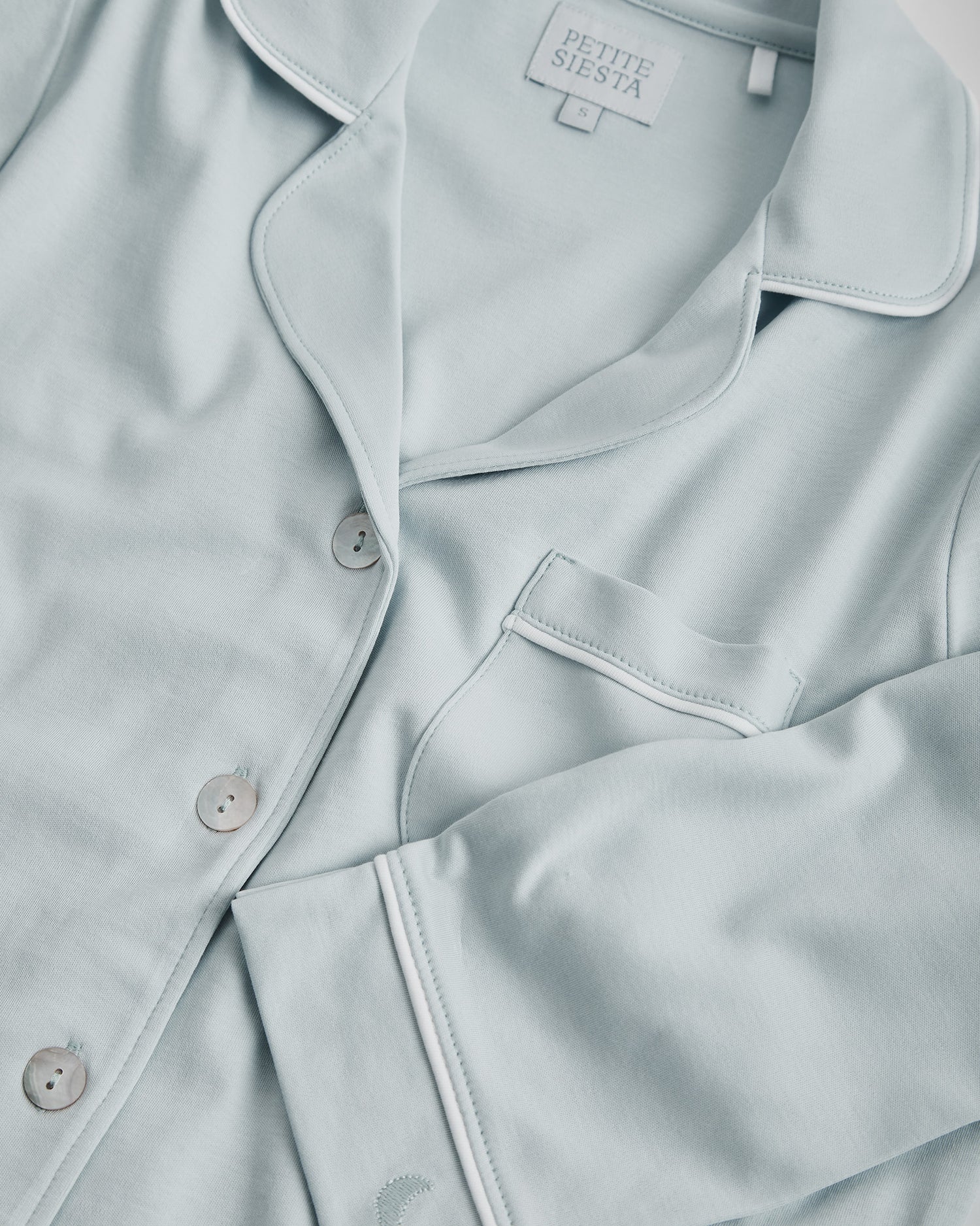 Pyjama chemise bleue pour femme
