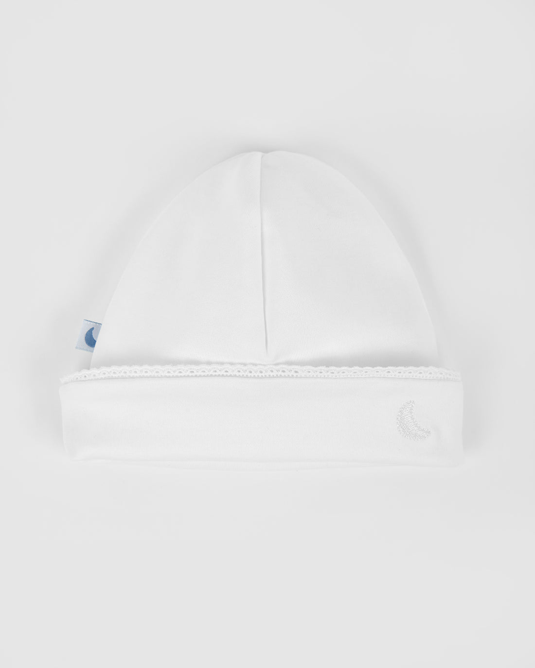 Gorrito Bebé Tira Bordada Blanco
