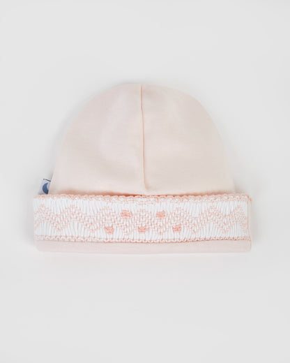 Pink Smock Baby Hat