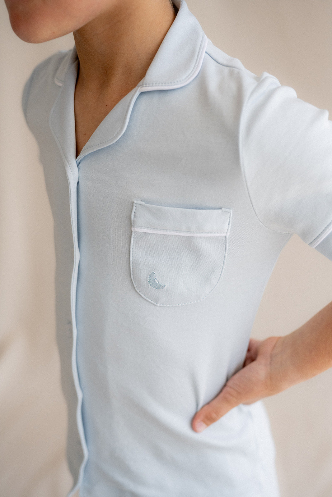 Kids Blue Short Shirt Pajamas