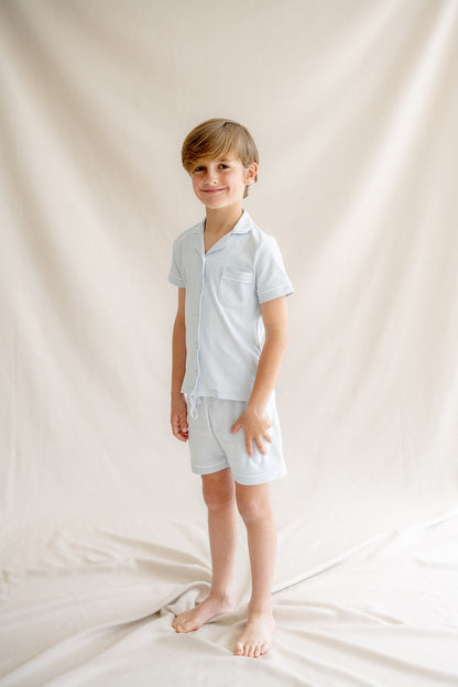 Kids Blue Short Shirt Pajamas