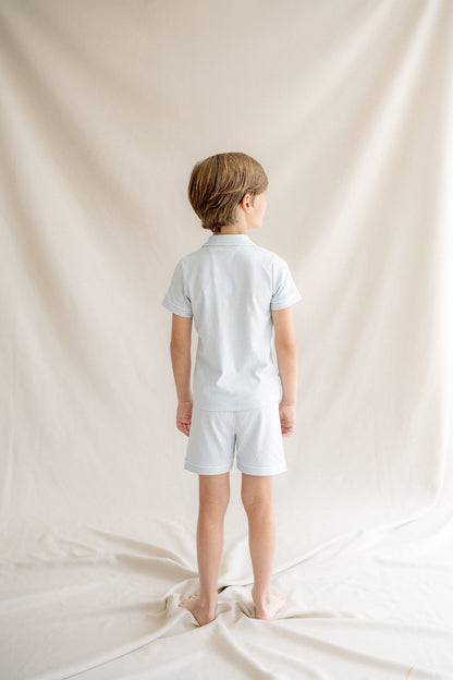 Kids Blue Short Shirt Pajamas