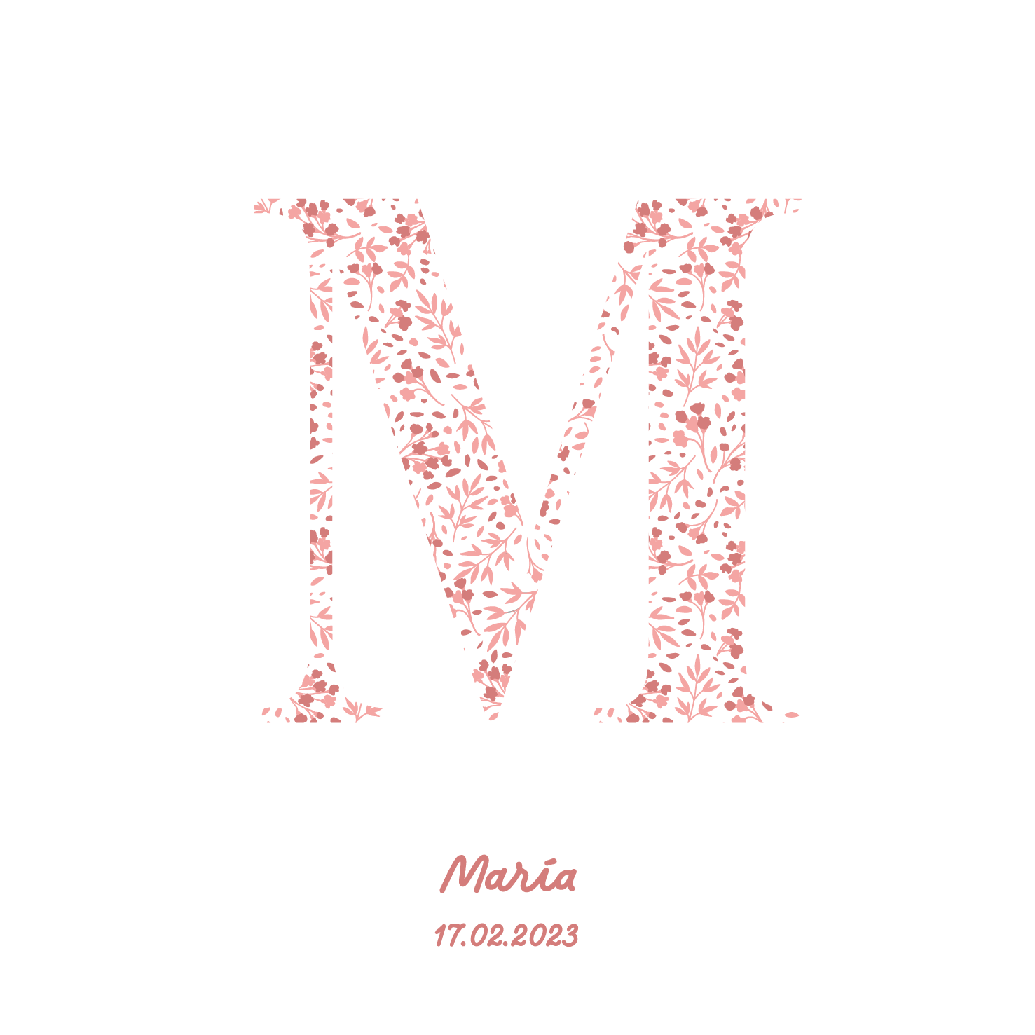 Cadre initial rose