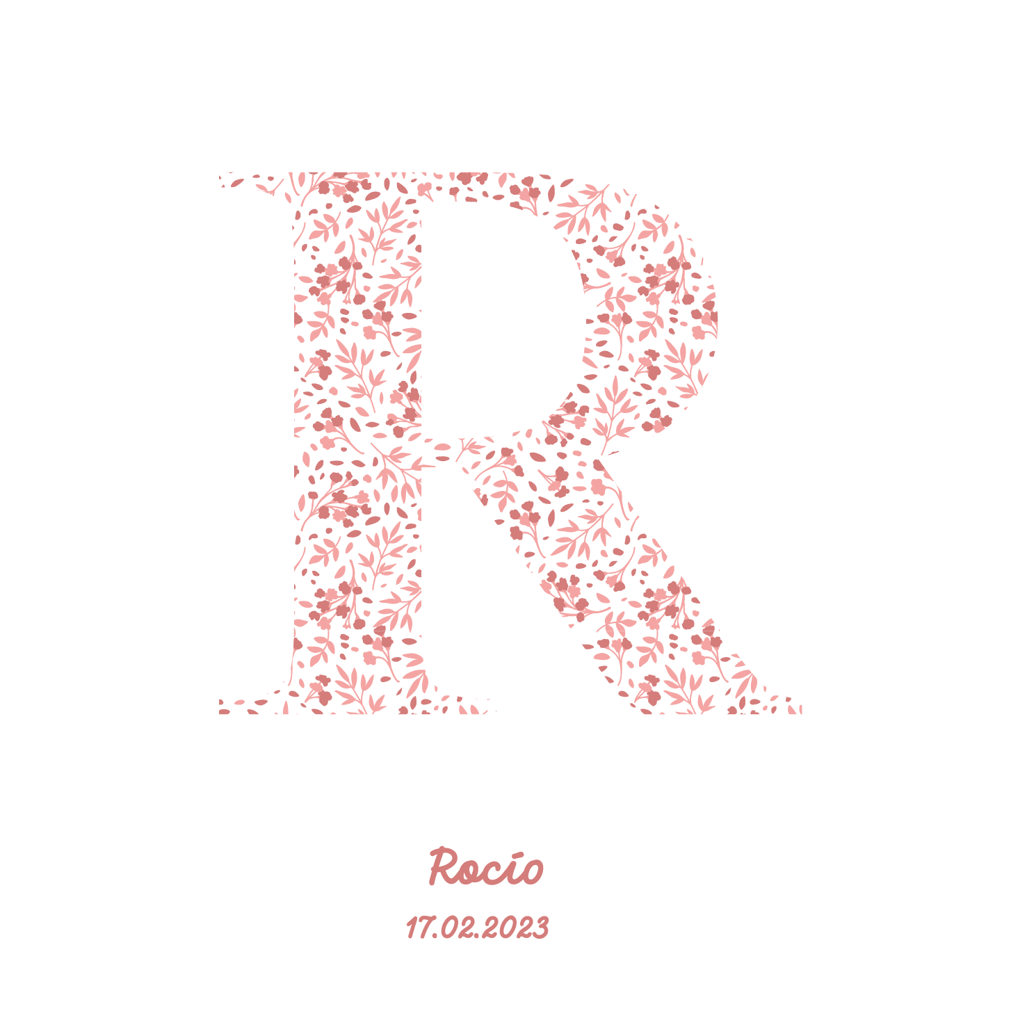 Cadre initial rose