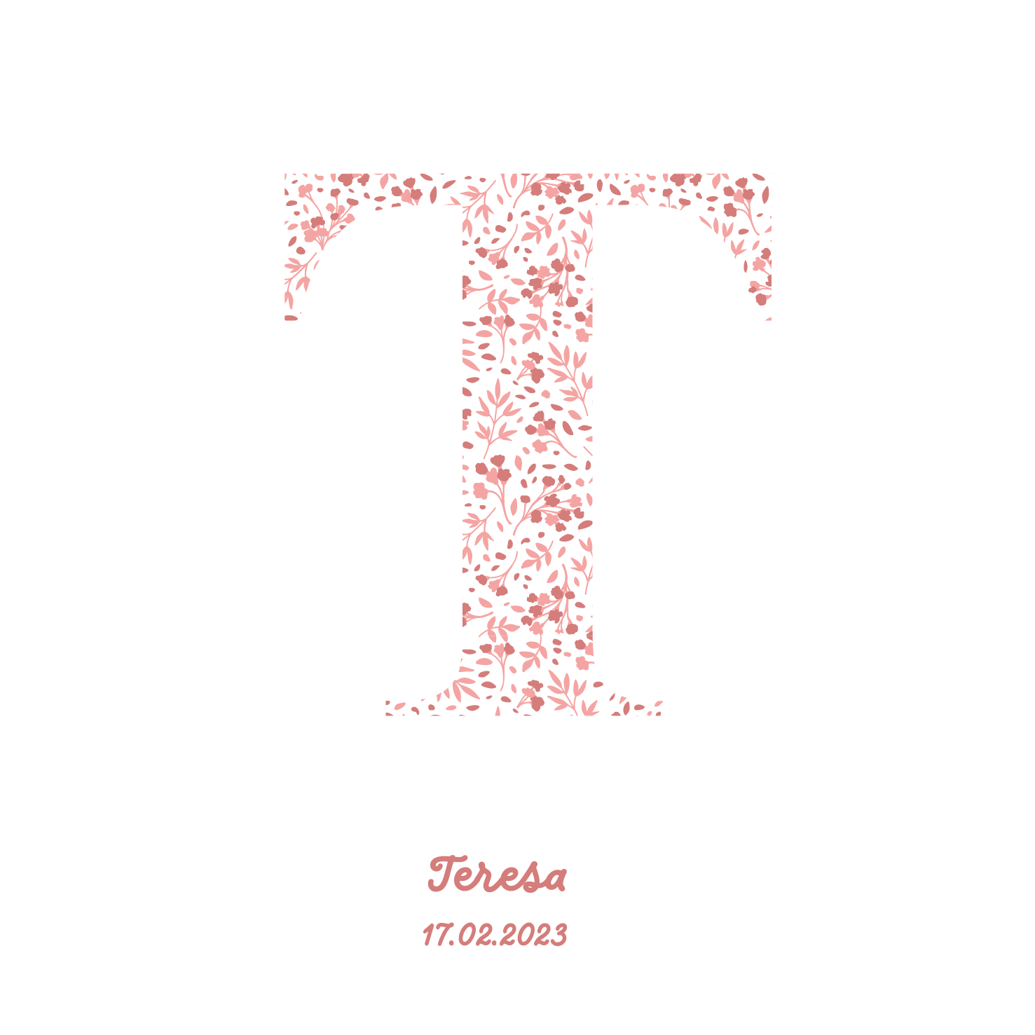 Cadre initial rose