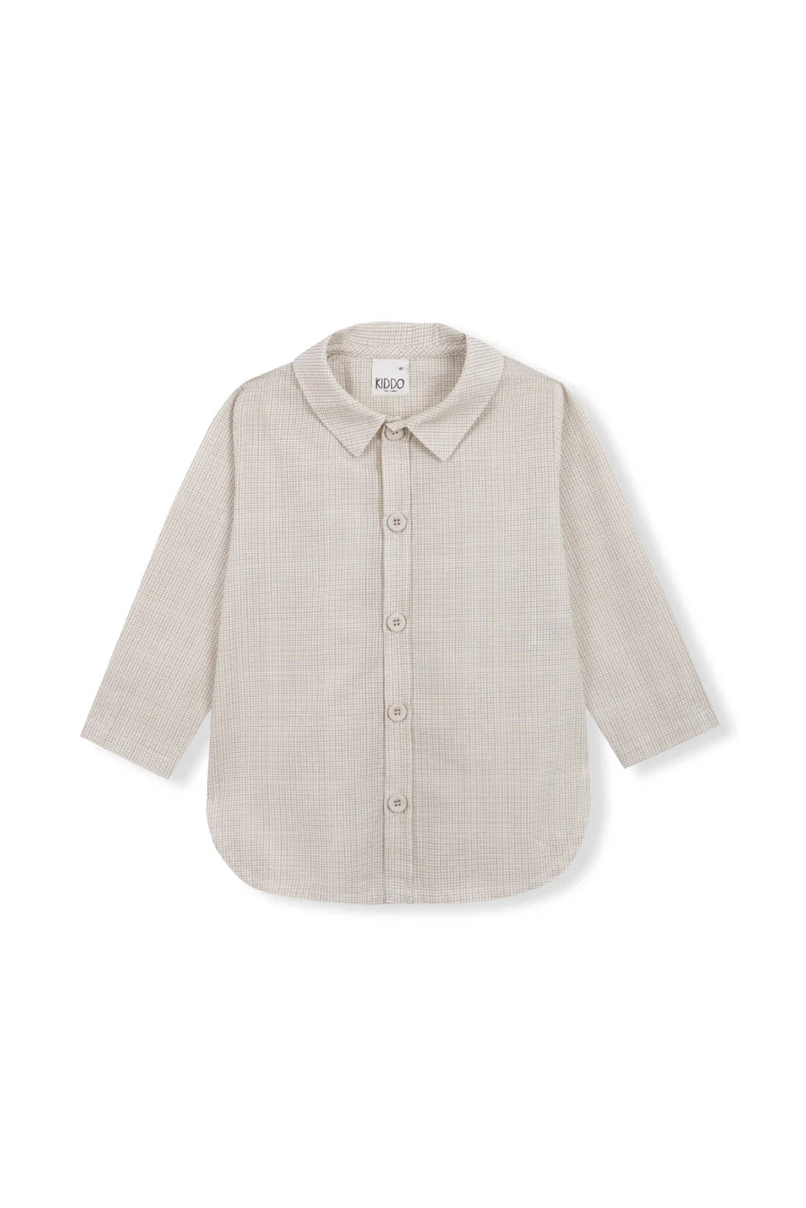 Camisa Cuello Pala Vichy Beige