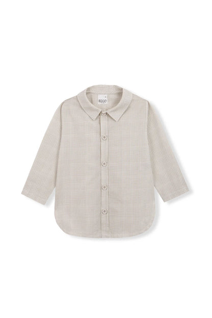 Camisa Cuello Pala Vichy Beige
