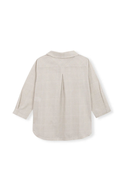 Camisa Cuello Pala Vichy Beige