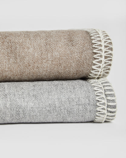 Baby Alpaca Blanket Beige Tan