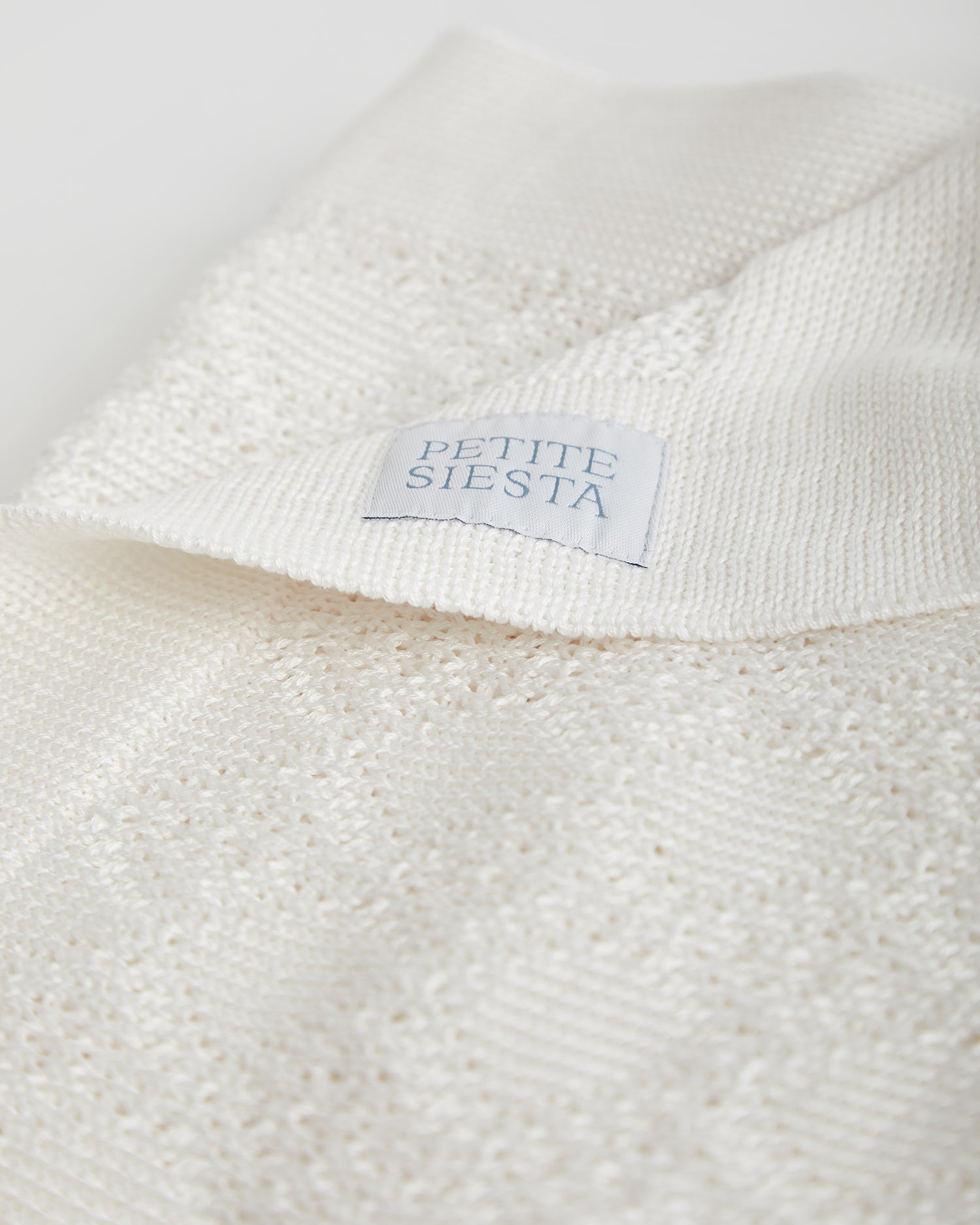 Perlé Cotton Eco White Blanket 