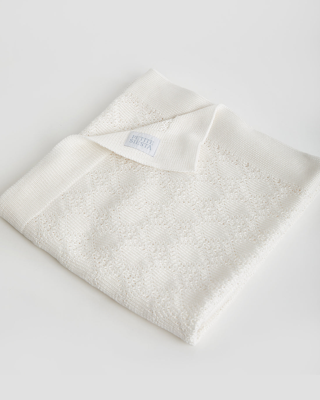 Couverture Perlé Coton Eco Blanc 