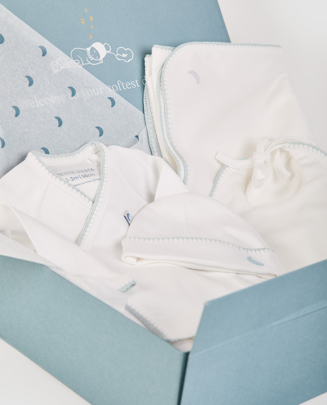 Pack Newborn Essentials Crochet Azul