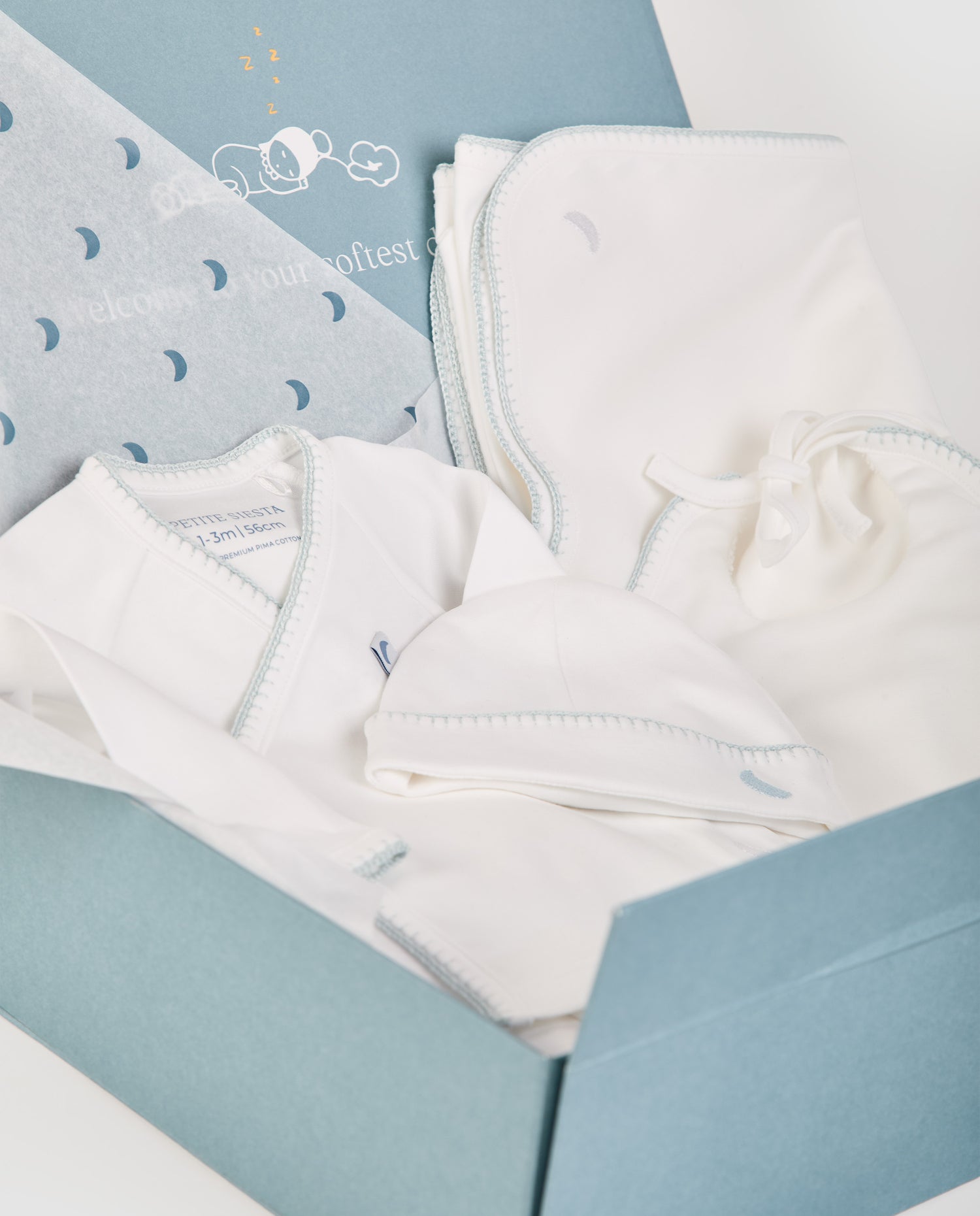 Pack Newborn Essentials Crochet Azul