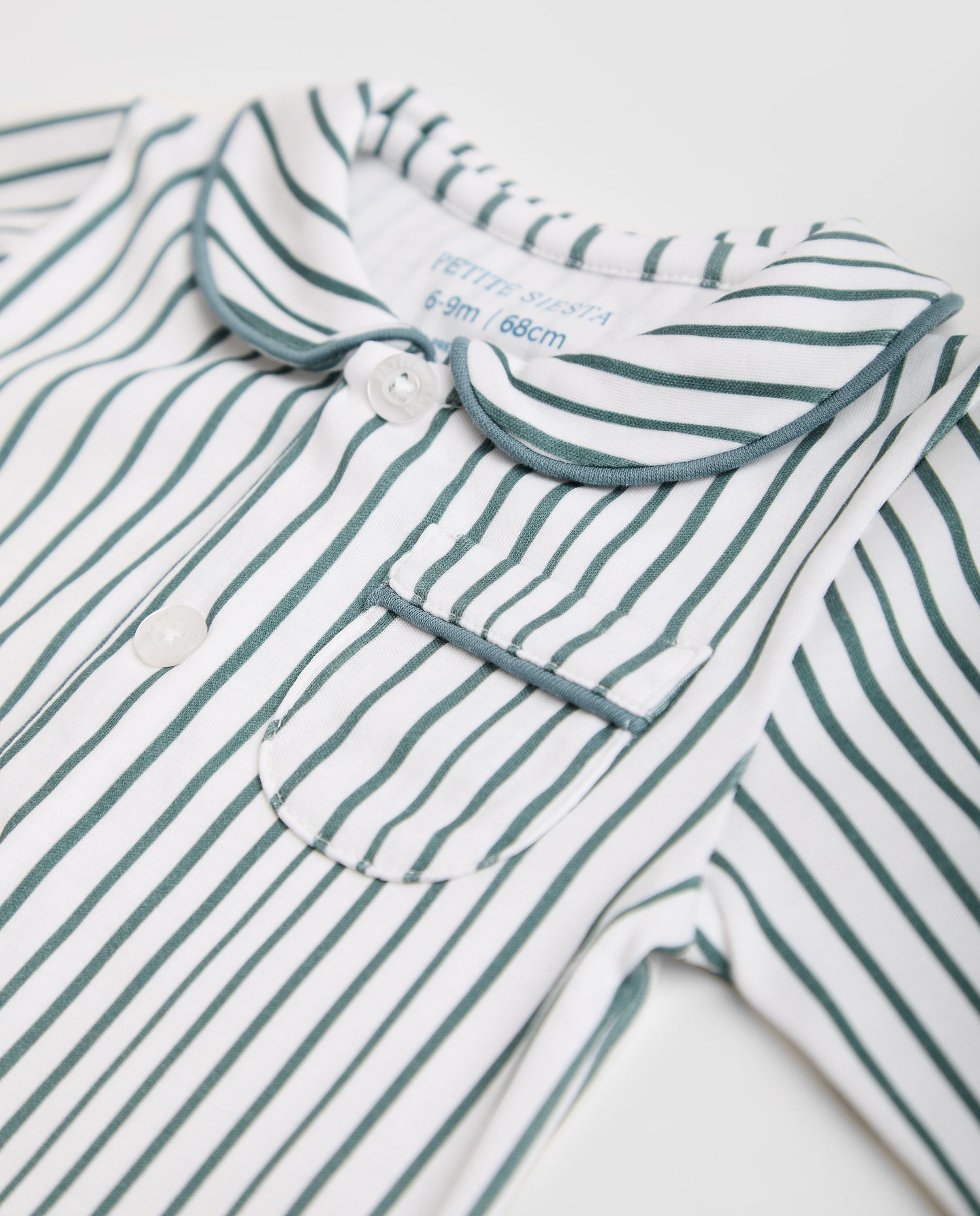 Deep Blue Striped Baby Shirt Pajamas